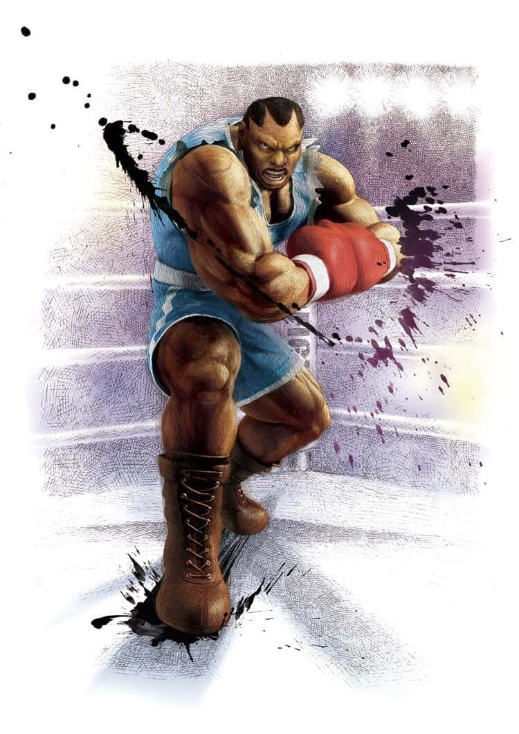 Street Fighter Balrog, blue shorts, red gloves, SD Phone Wallpaper