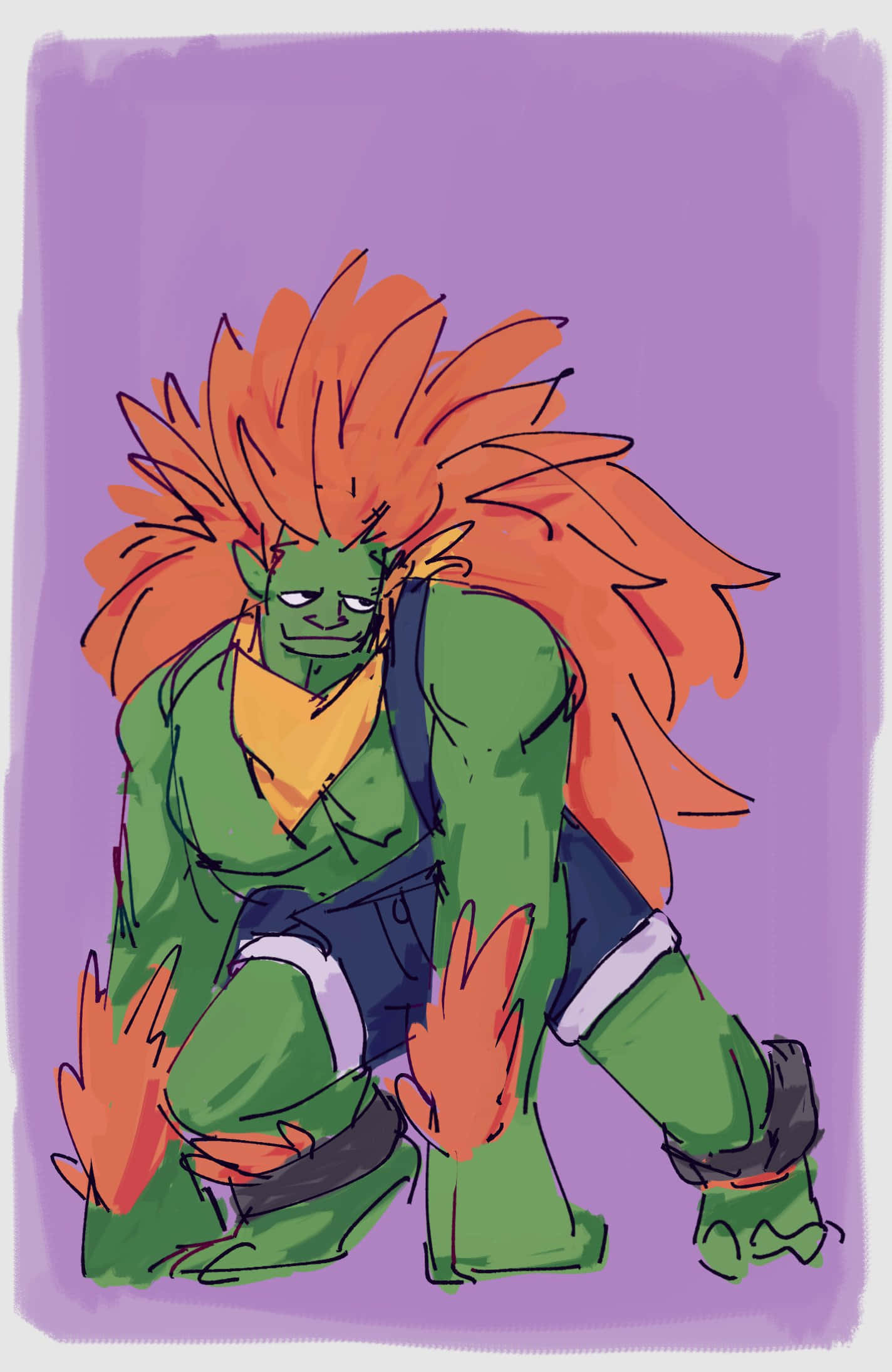 Street Fighter, Blanka, green-skinned, Full HD Phone Wallpaper
