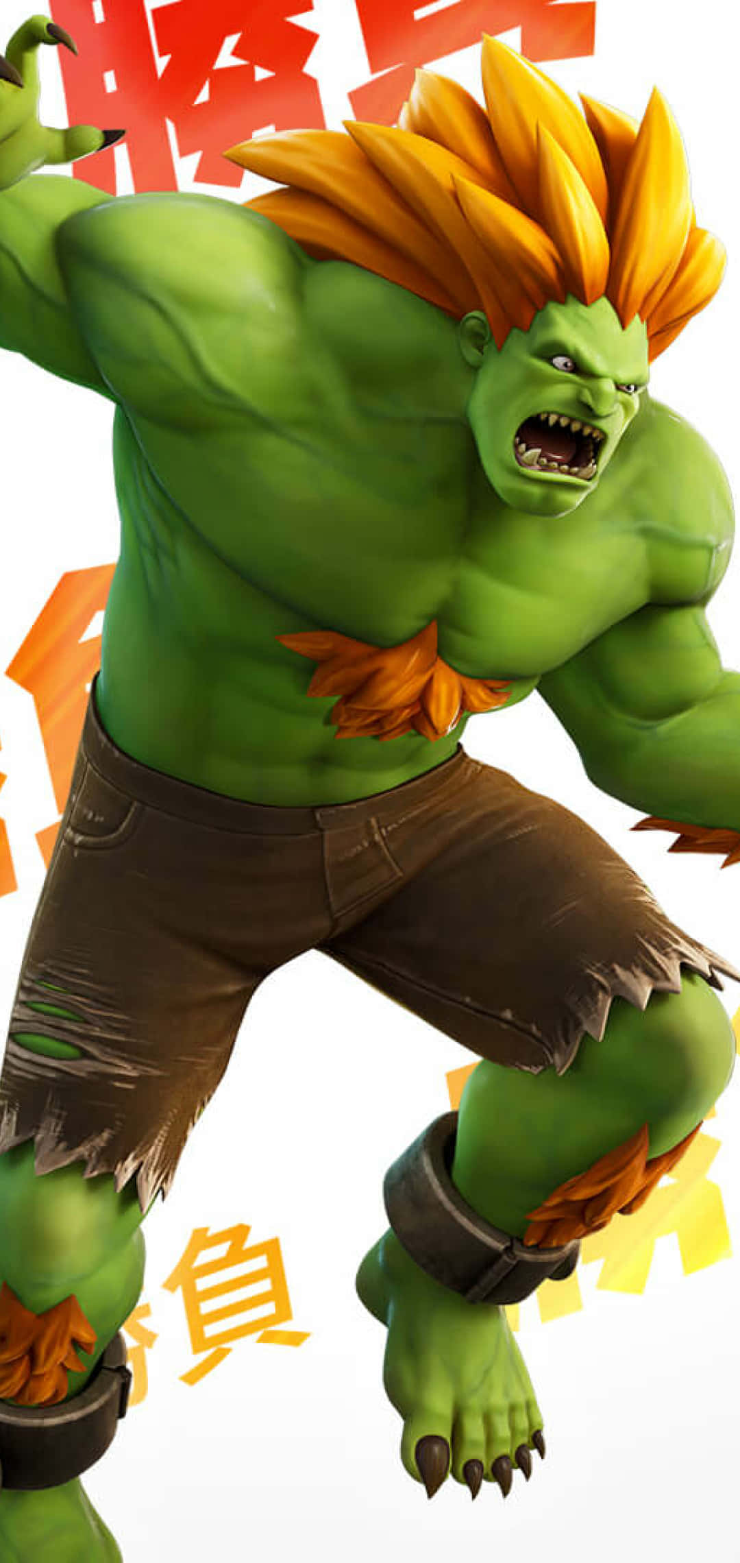 Street Fighter, Blanka, roaring, Full HD Phone Wallpaper