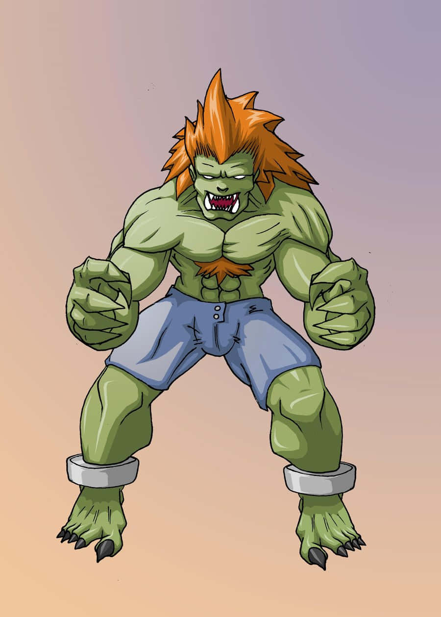 Street Fighter, Blanka, fierce stance, SD Phone Wallpaper