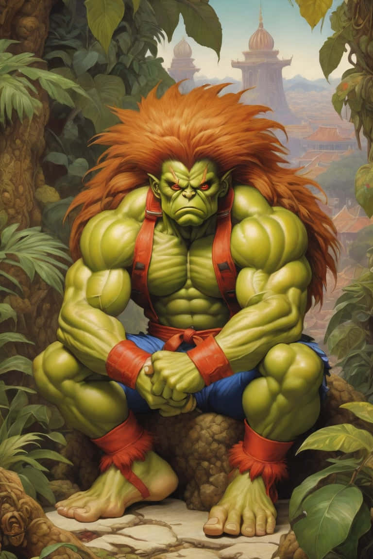 Street Fighter, Blanka, jungle, SD Phone Wallpaper