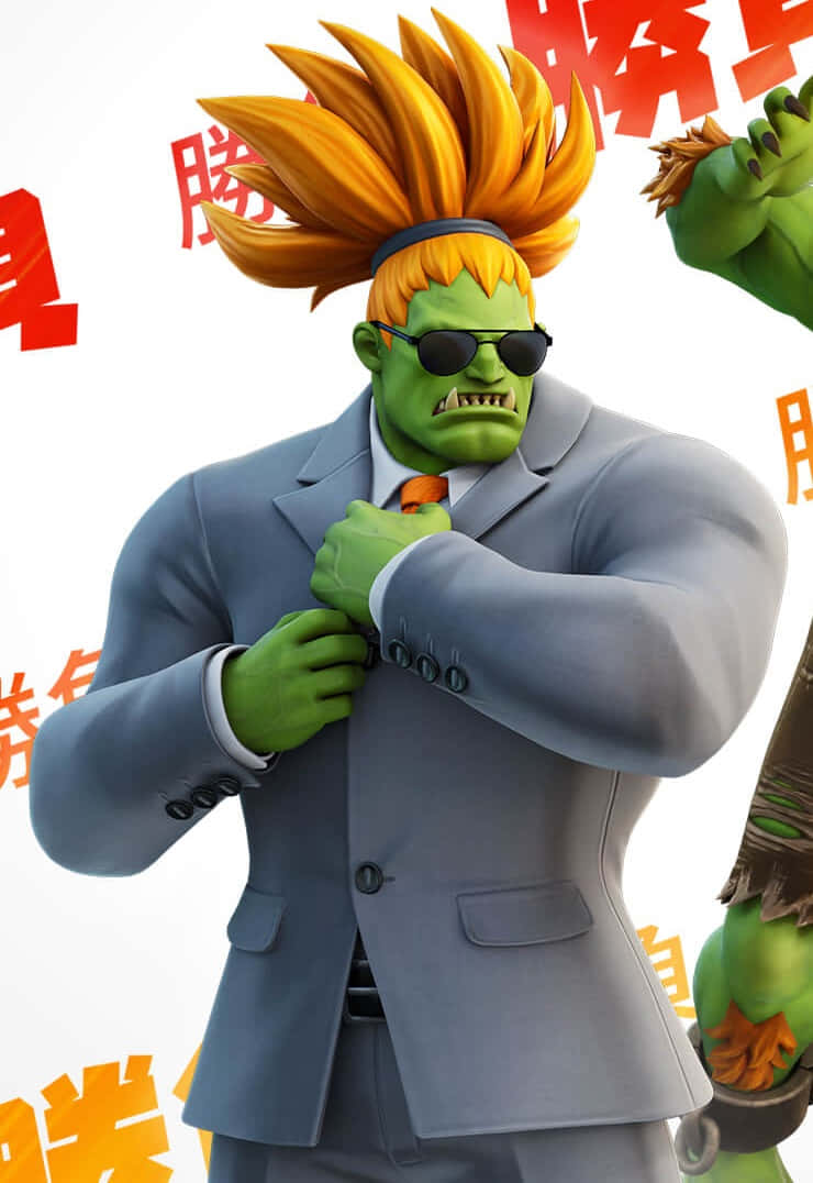 Blanka, Street Fighter, green-skinned, SD Phone Wallpaper