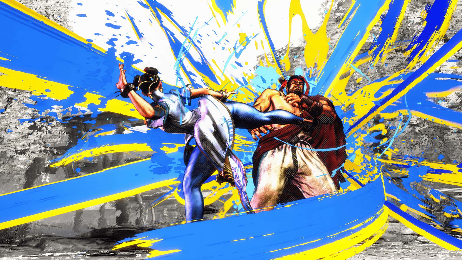 Street Fighter 6, dynamic kick, anime-style battle, Full HD Desktop Wallpaper