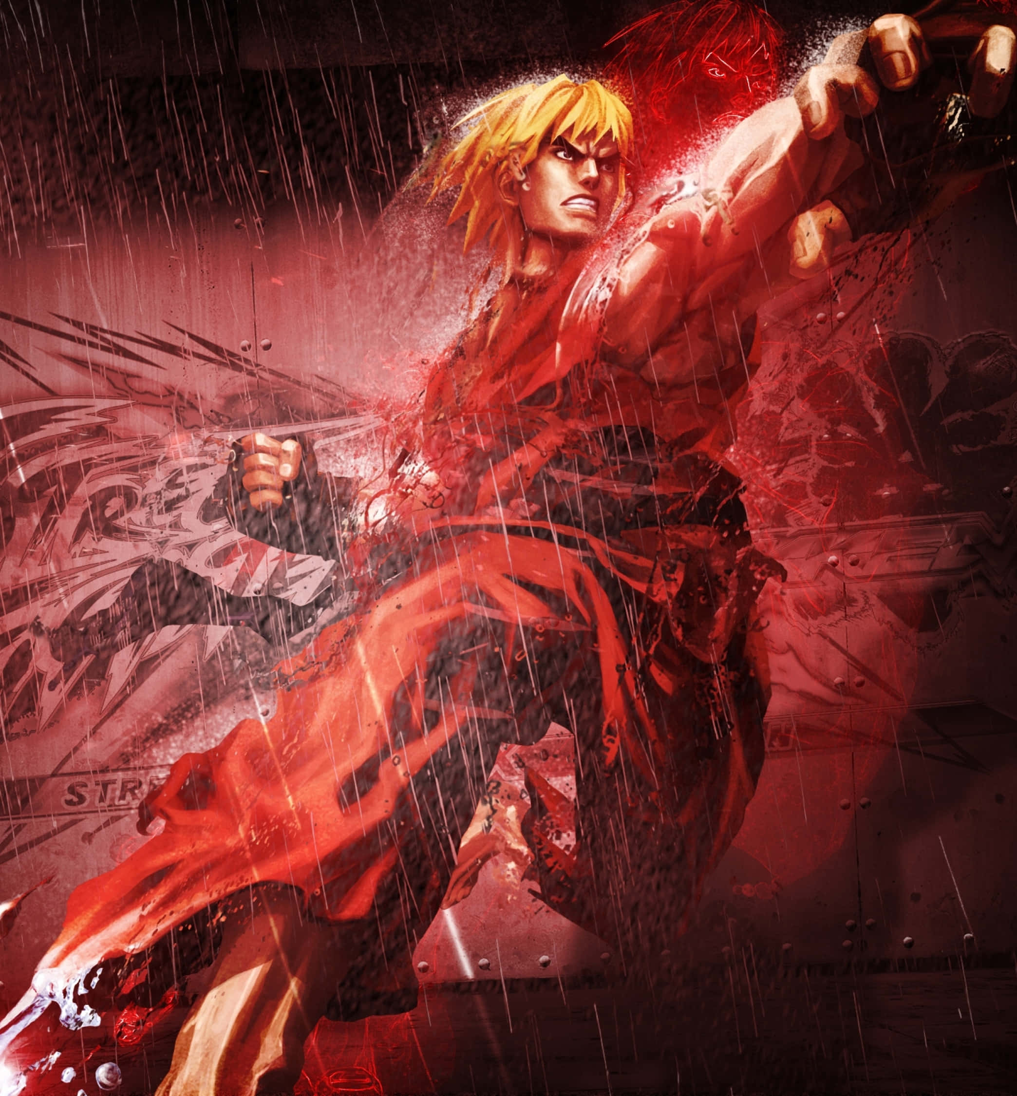 Street Fighter Characters, anime warrior, spiky blonde hair, Full HD Phone Wallpaper
