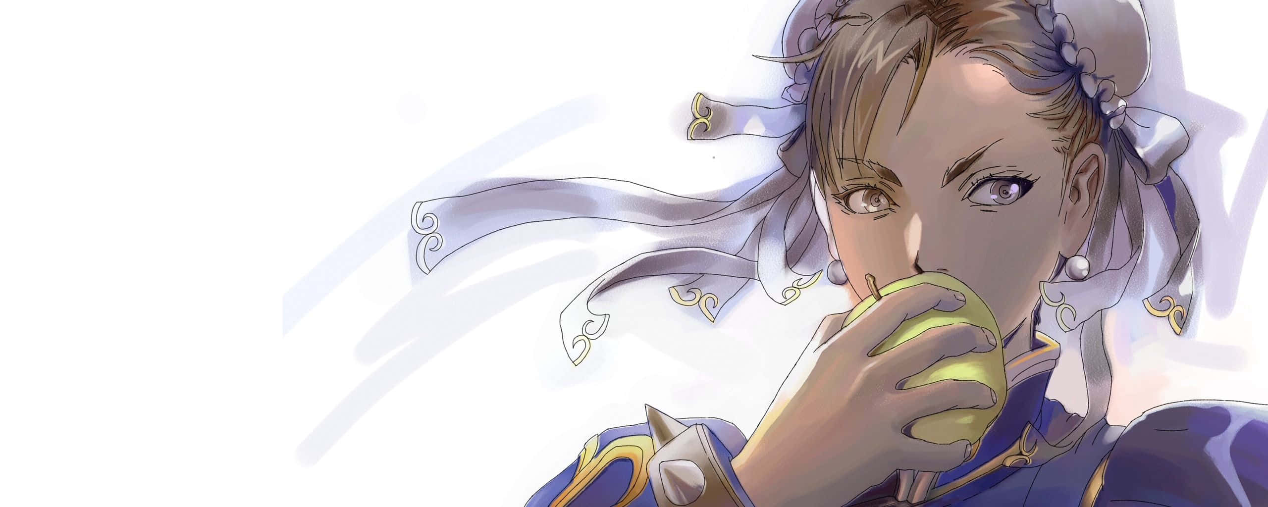 Street Fighter Characters, anime girl, braided hair, 2K Desktop Wallpaper