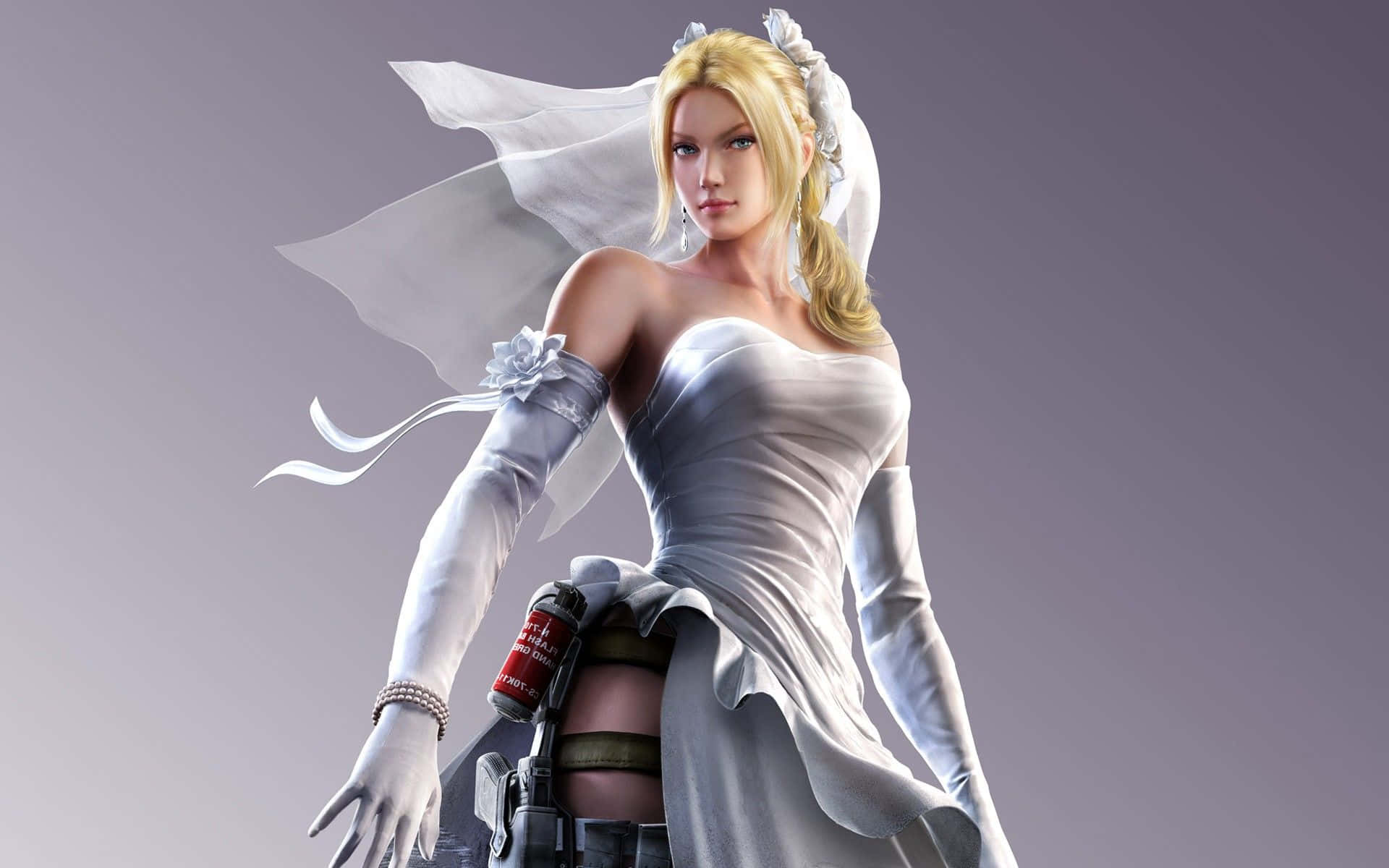Street Fighter Characters, blonde woman, white wedding dress, Full HD Desktop Wallpaper