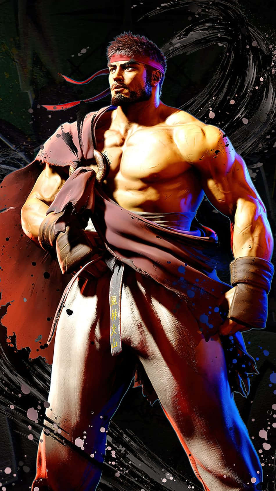 Street Fighter Characters, red headband, torn gi, HD Phone Wallpaper