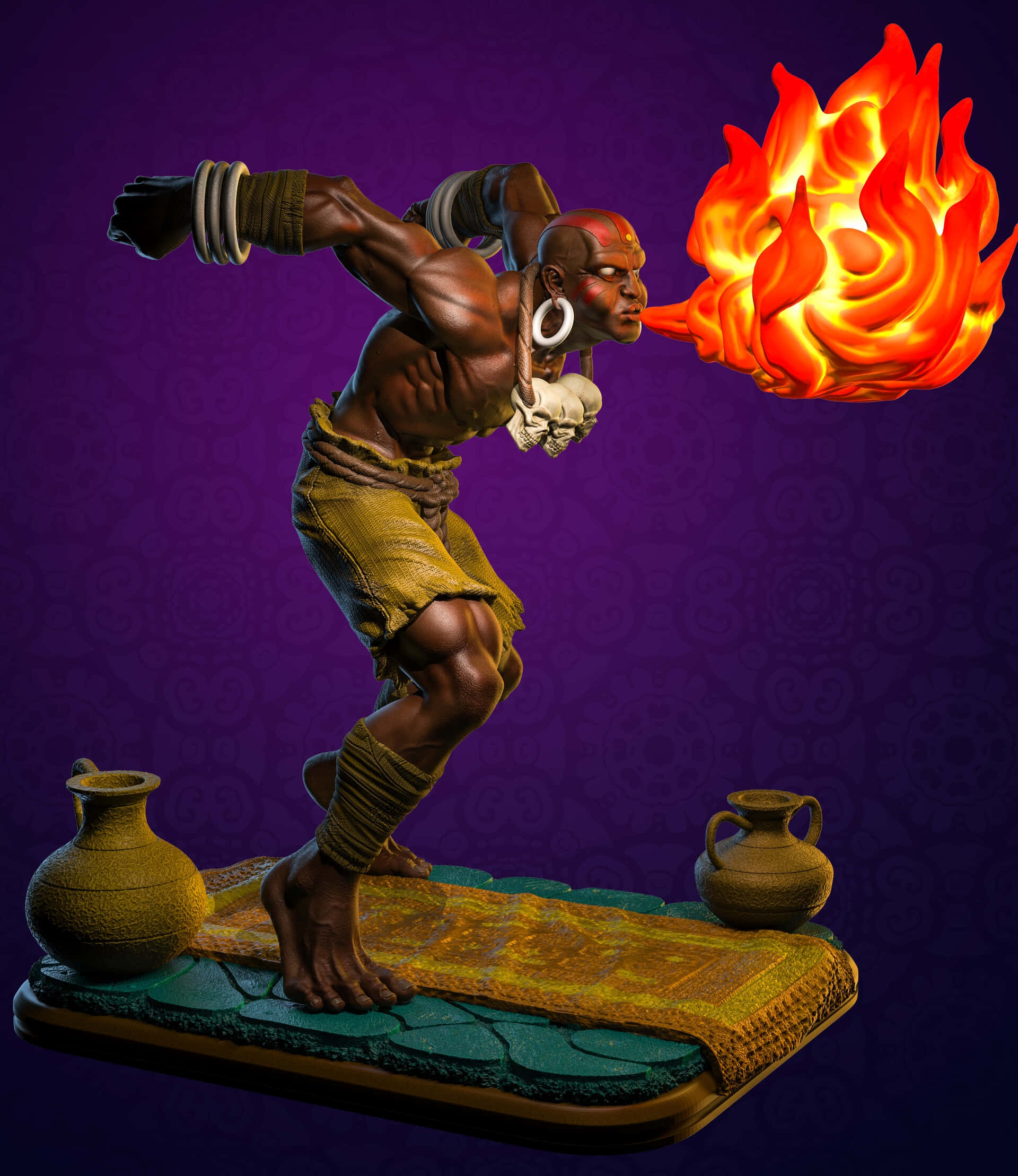 Dhalsim, Street Fighter, fire breath, Full HD Phone Wallpaper