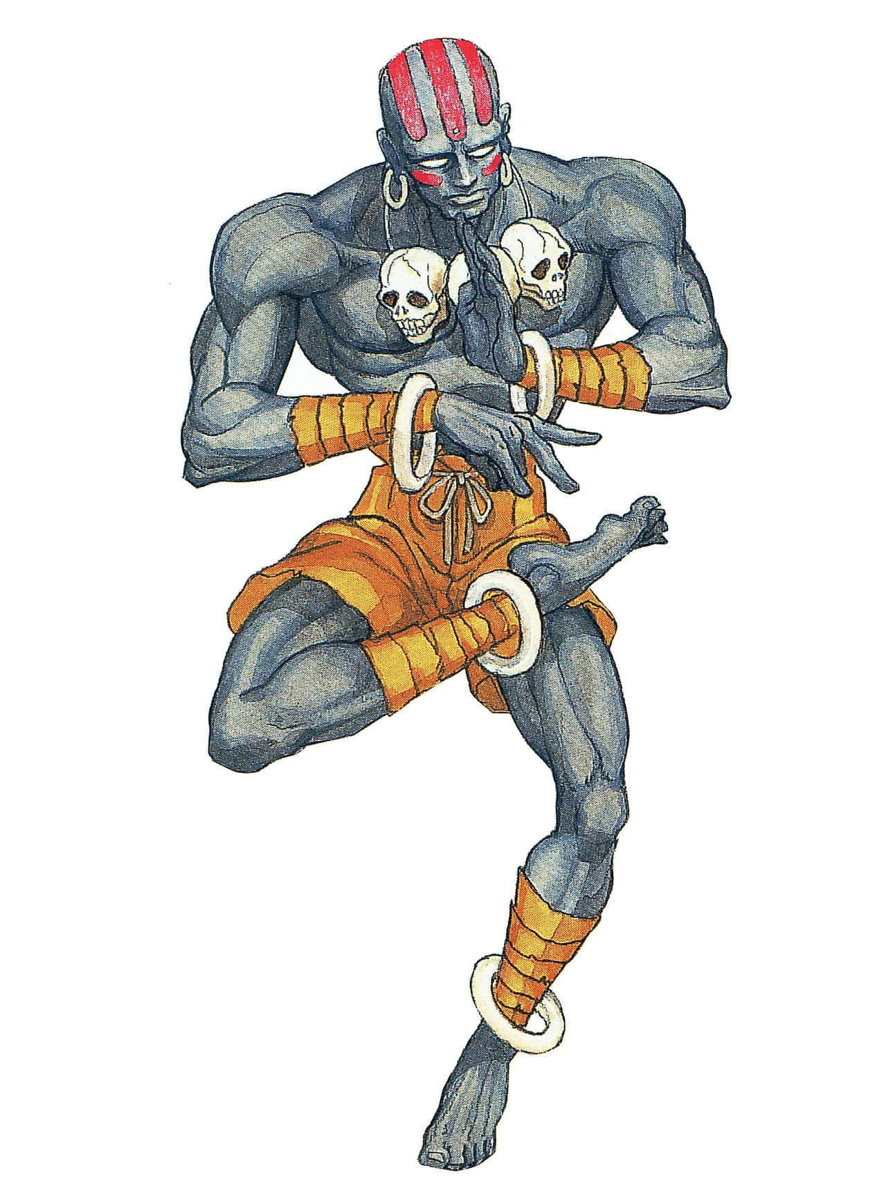 Street Fighter Dhalsim, blue-skinned, orange gear, HD Phone Wallpaper