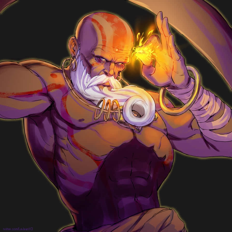 Dhalsim, fire breathing, yoga master, SD Desktop Wallpaper
