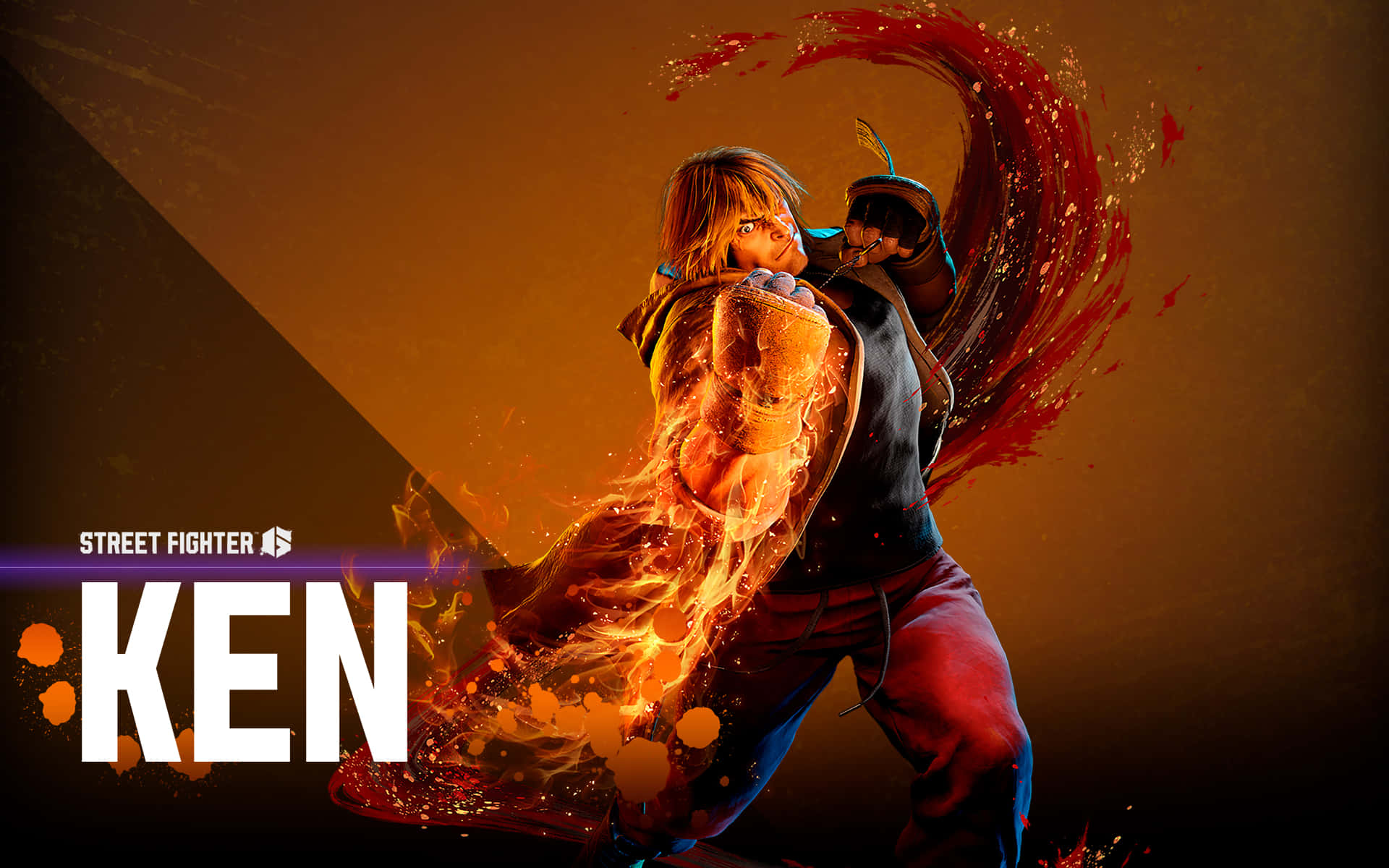 Street Fighter 6, Ken, fierce shoryuken, Full HD Desktop Wallpaper