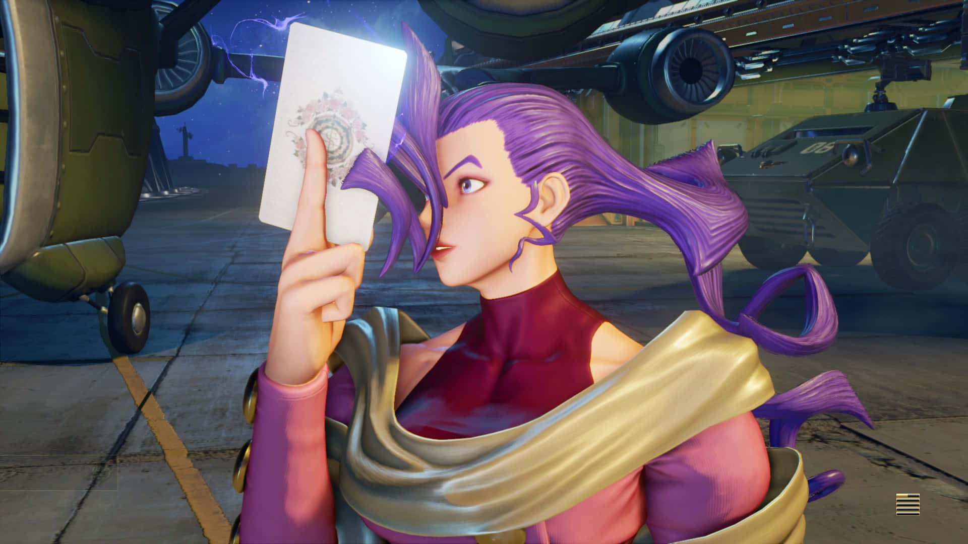 Street Fighter Rose, tarot card, purple-haired anime character, Full HD Desktop Wallpaper