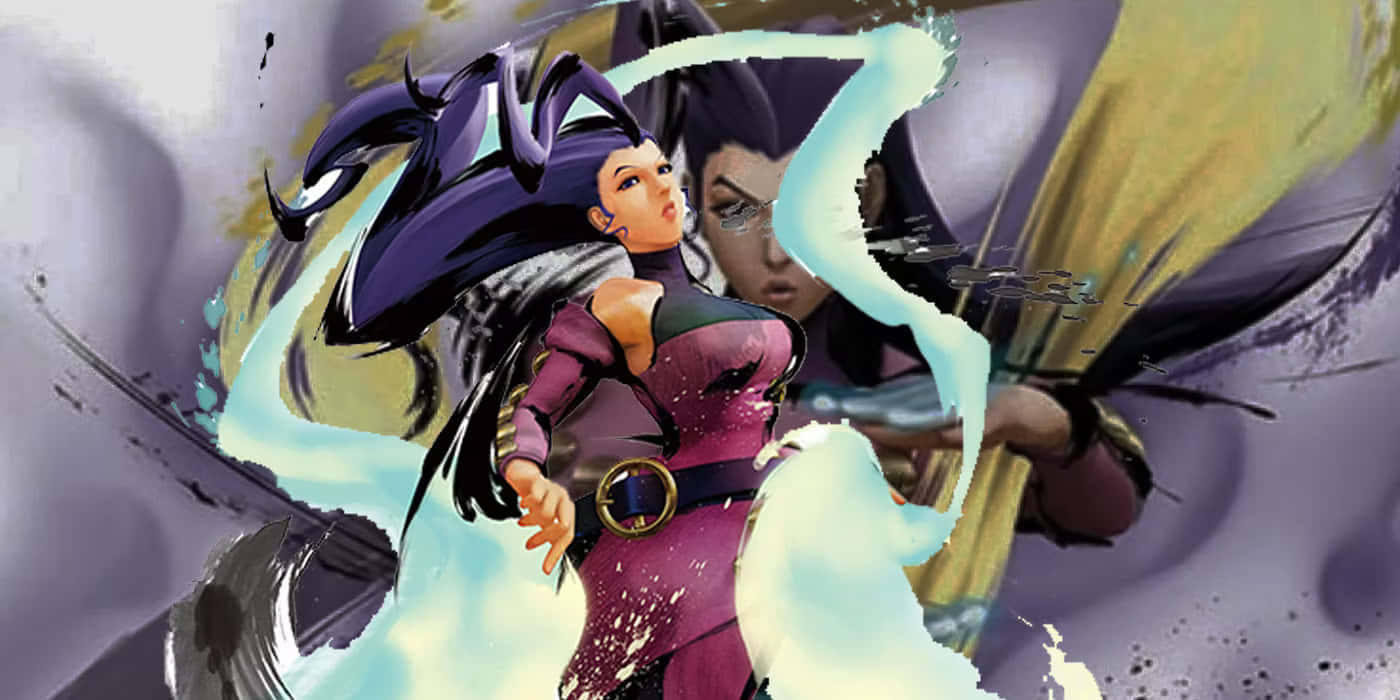 Street Fighter Rose, purple hair, outfit, HD Desktop Wallpaper