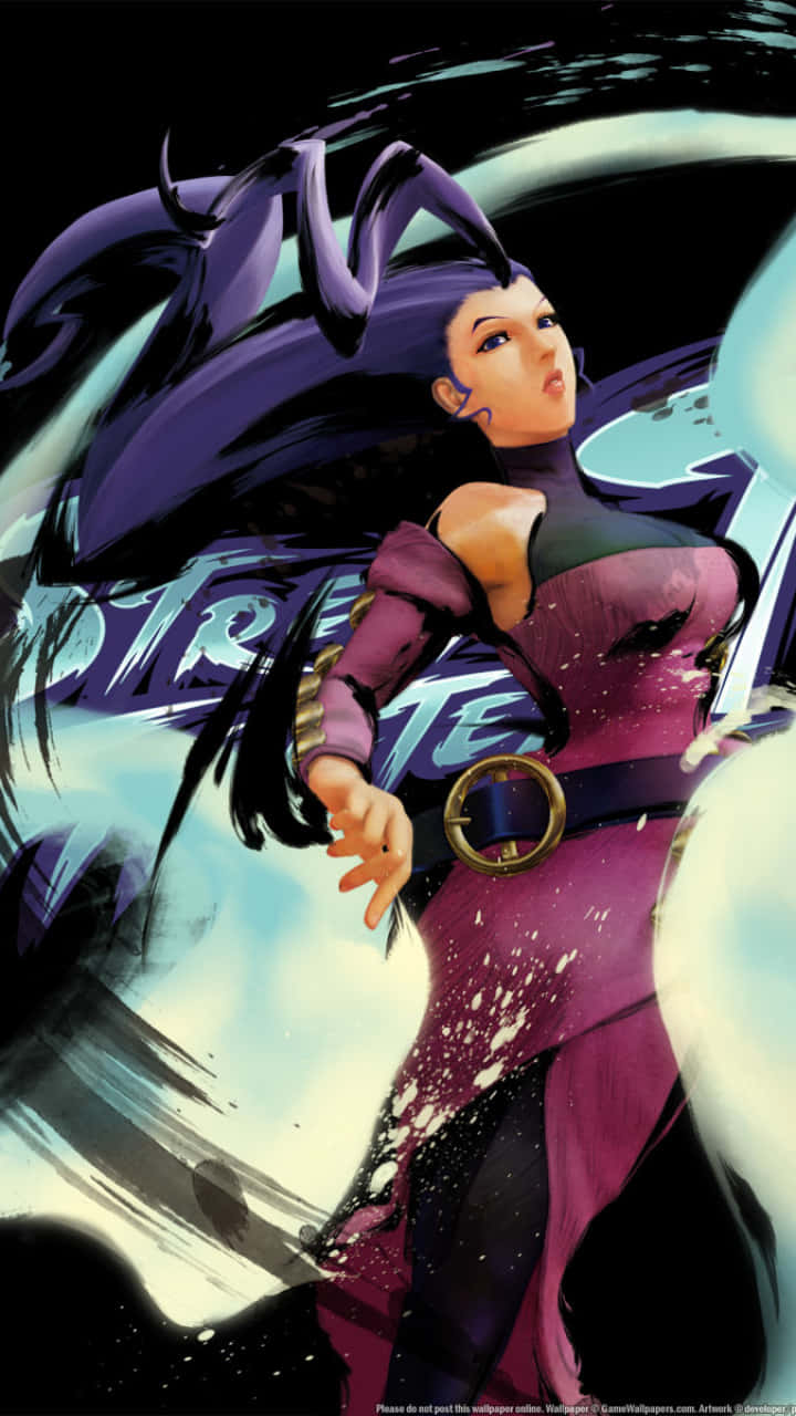 Street Fighter Rose, purple hair, matching outfit, HD Phone Wallpaper