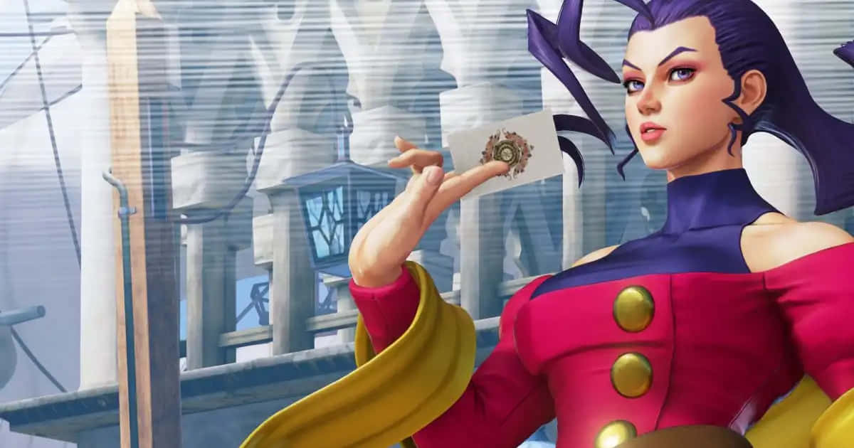 Street Fighter Rose, mystical tarot card, purple hair, SD Desktop Wallpaper