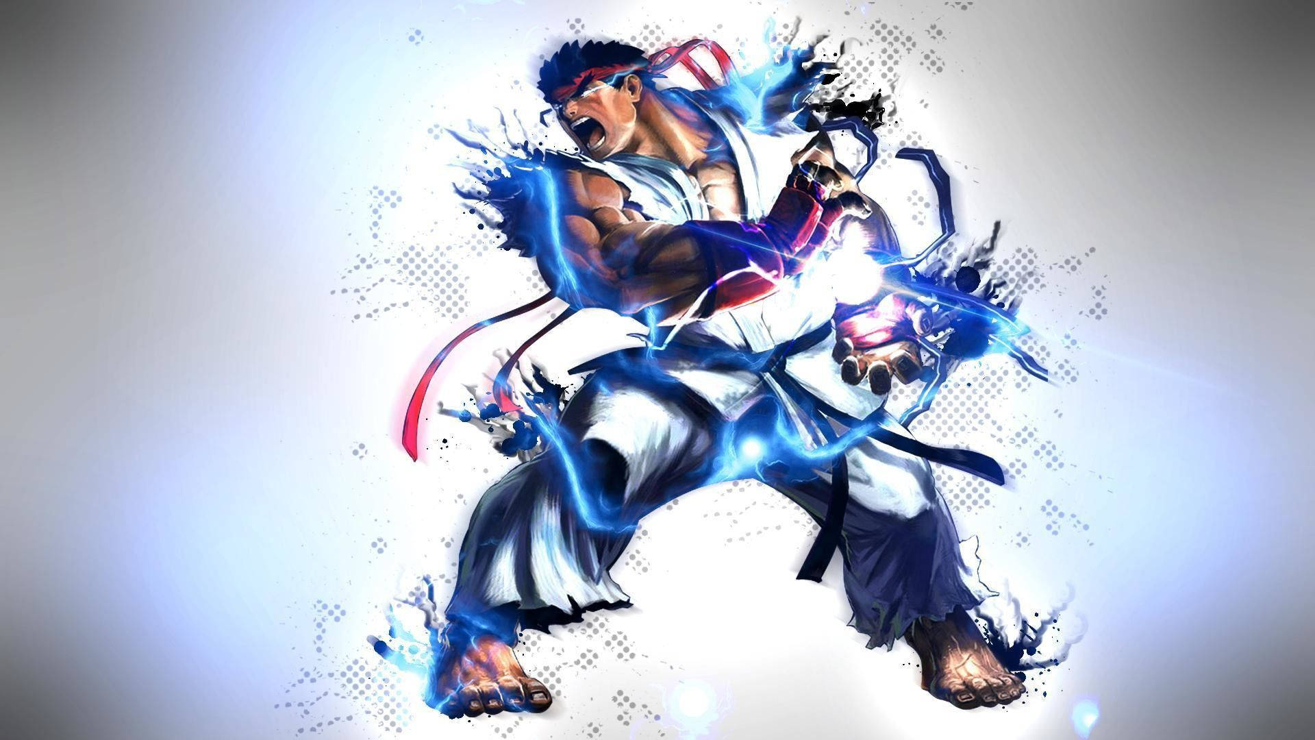 Street Fighter, Ryu, white gi, Full HD Desktop Wallpaper