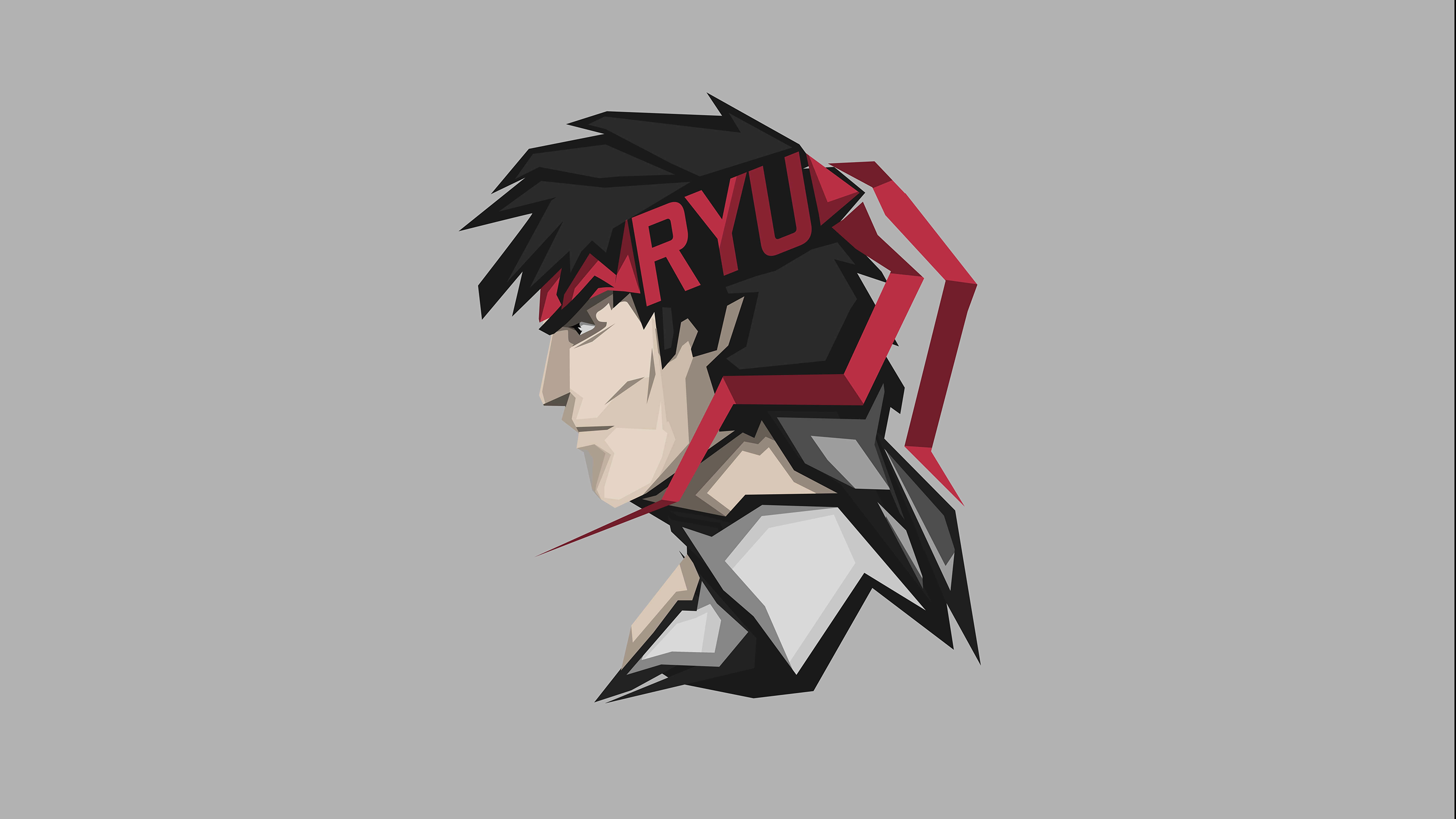 Street Fighter Ryu, geometric art, low poly, 8K Desktop Wallpaper