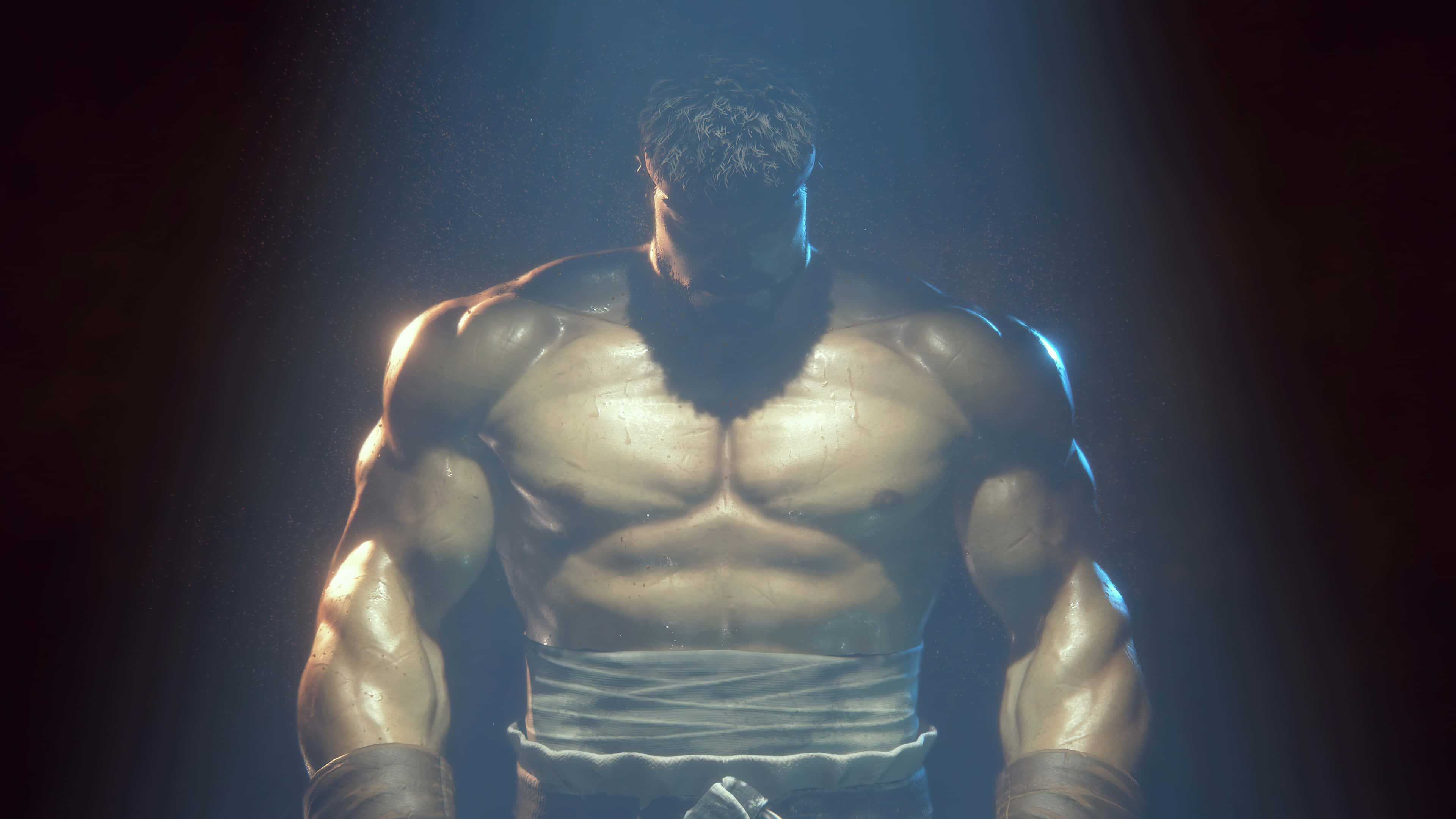 Street Fighter Ryu, power stance, spotlight, 4K Desktop Wallpaper
