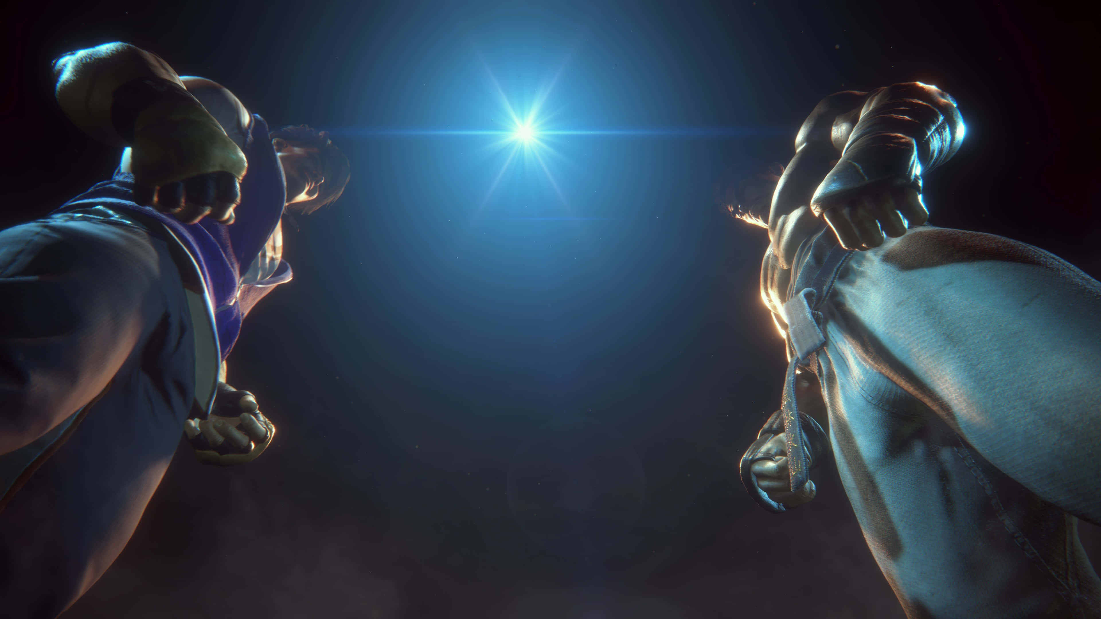 Street Fighter, Ryu, starburst light, 4K Desktop Wallpaper