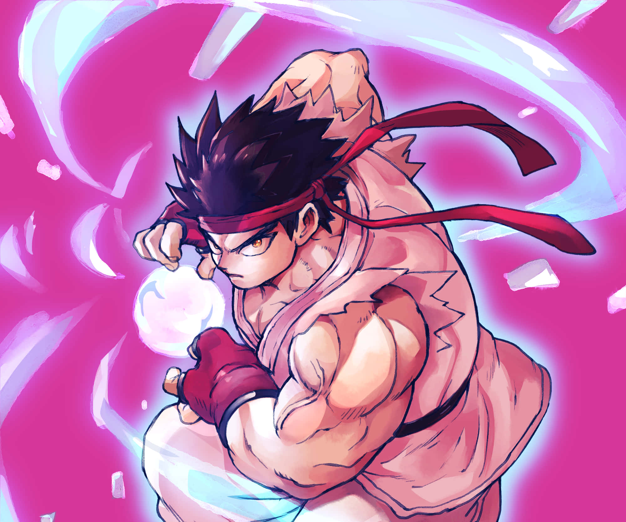 Ryu, Street Fighter, red headband, Full HD Desktop Wallpaper