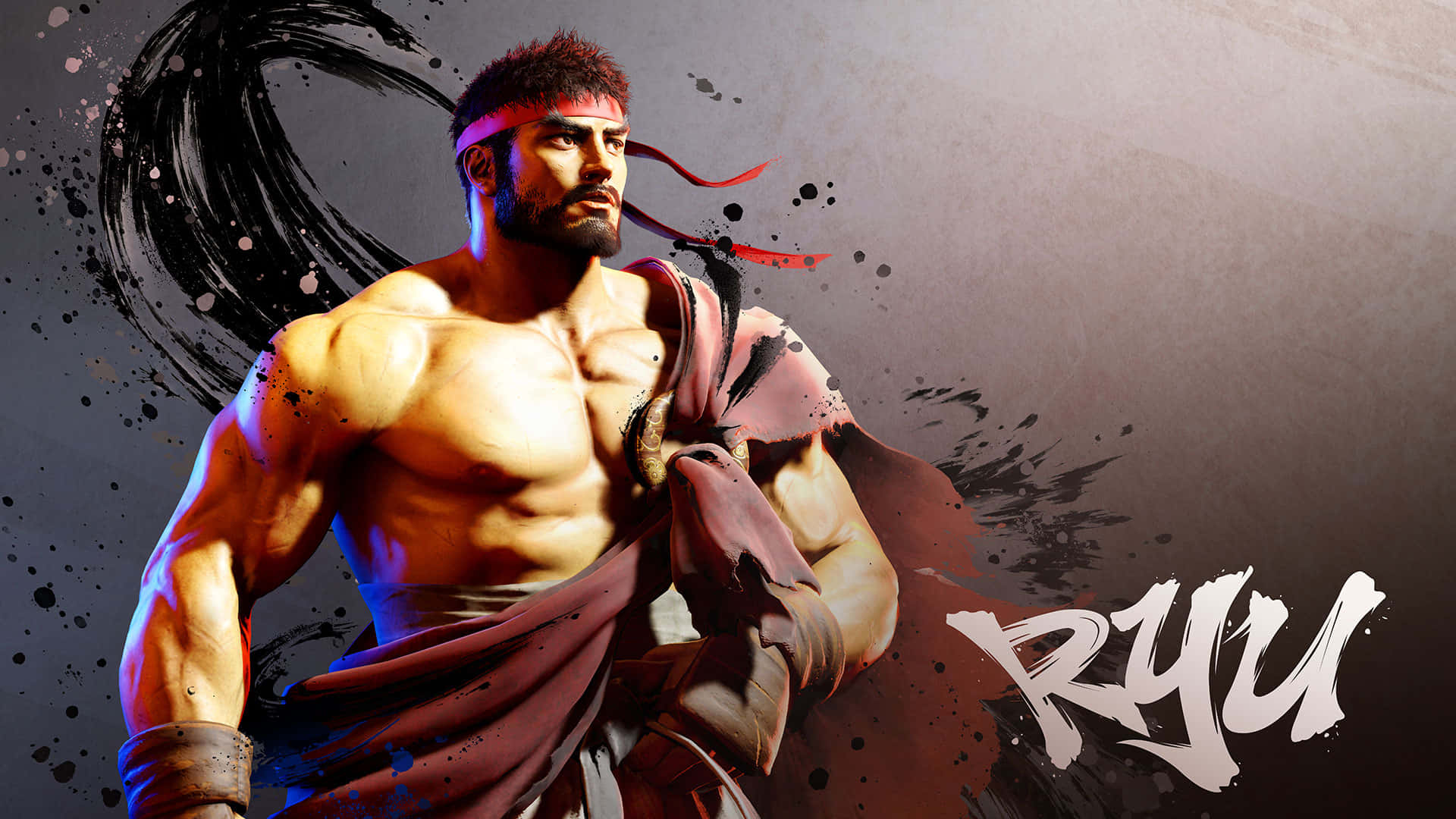 Street Fighter Ryu, red headband, martial arts gi, Full HD Desktop Wallpaper