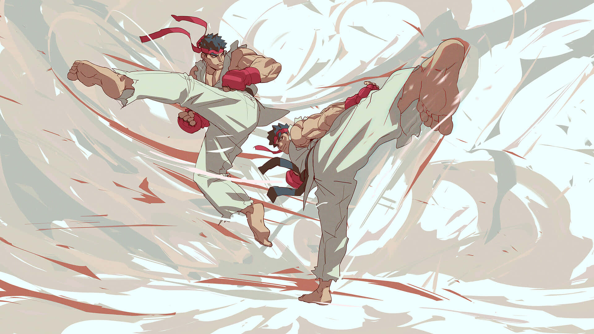 Street Fighter Ryu, white gi, red headband, Full HD Desktop Wallpaper
