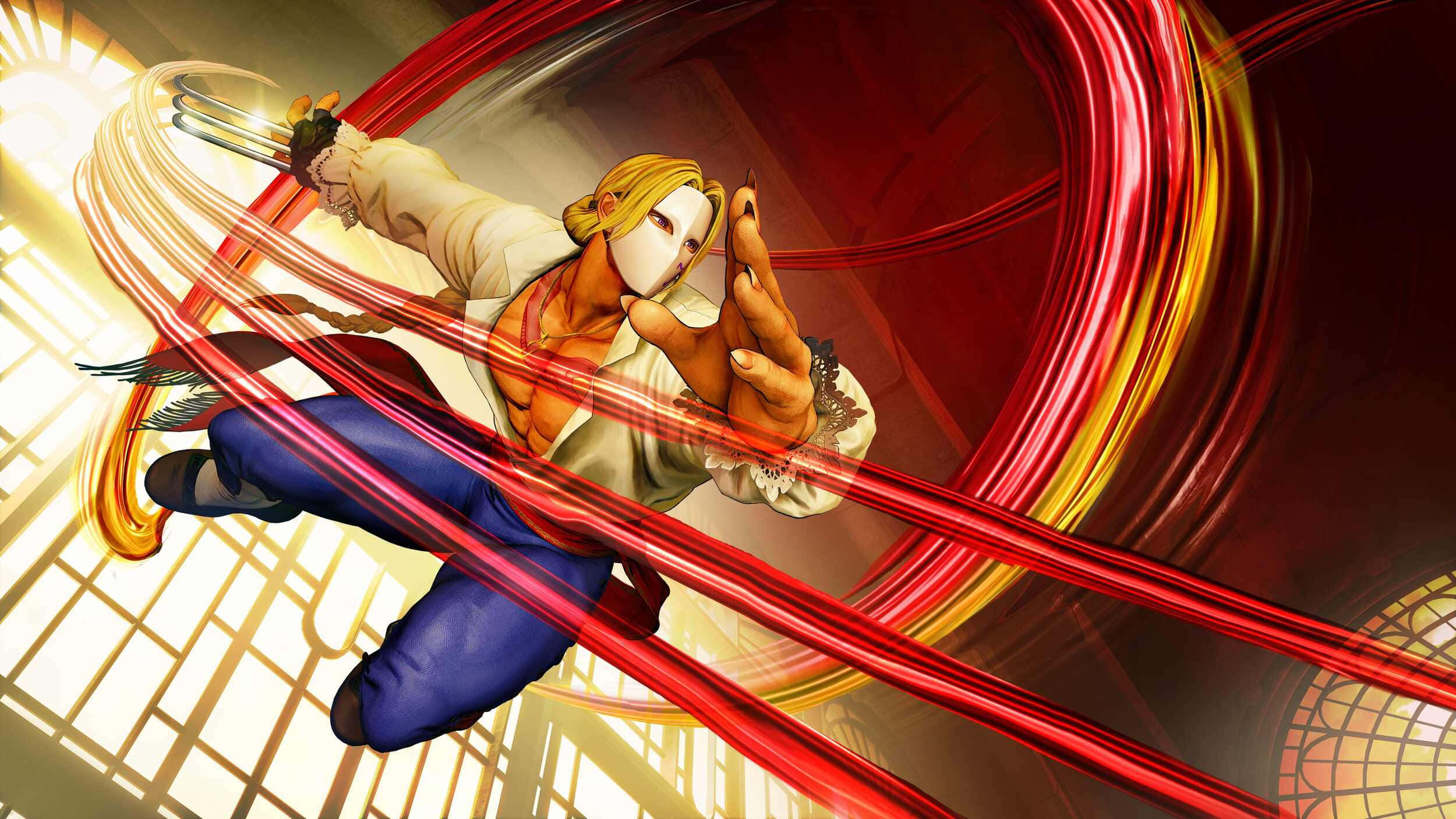 Street Fighter Vega, white coat, blue pants, Full HD Desktop Wallpaper