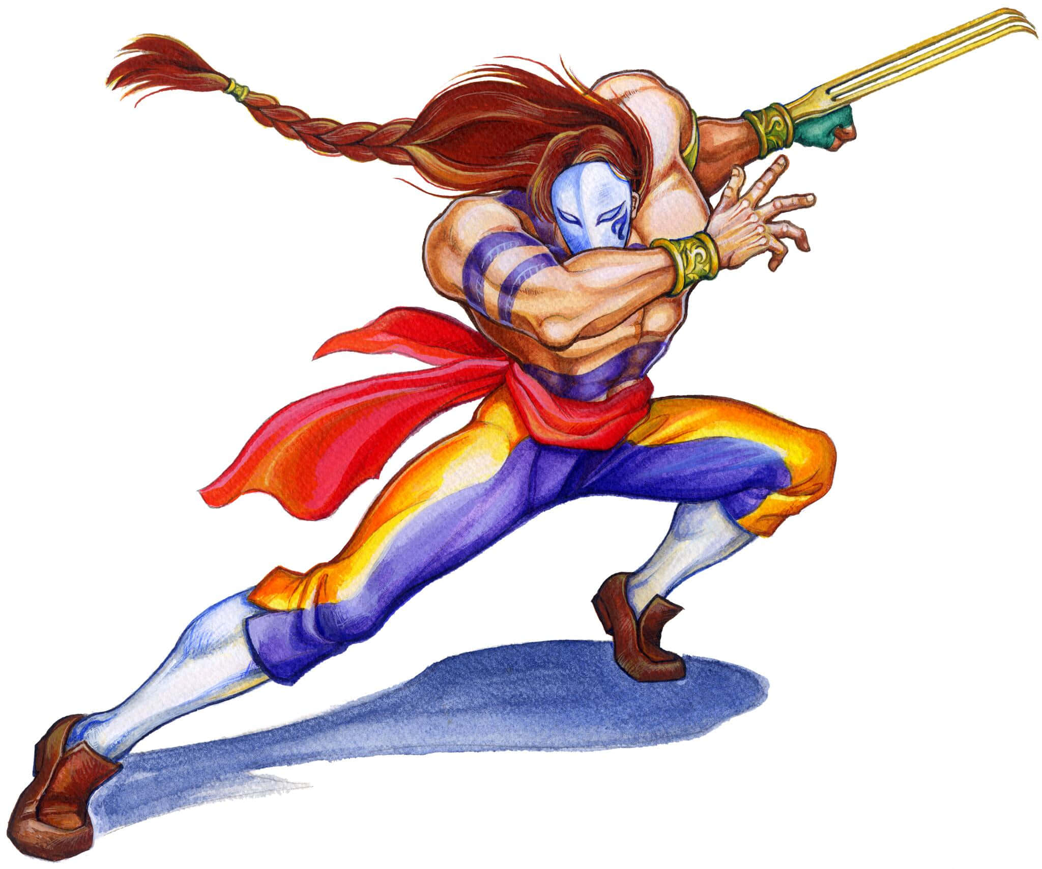 Street Fighter, Vega, red braid, Full HD Desktop Wallpaper