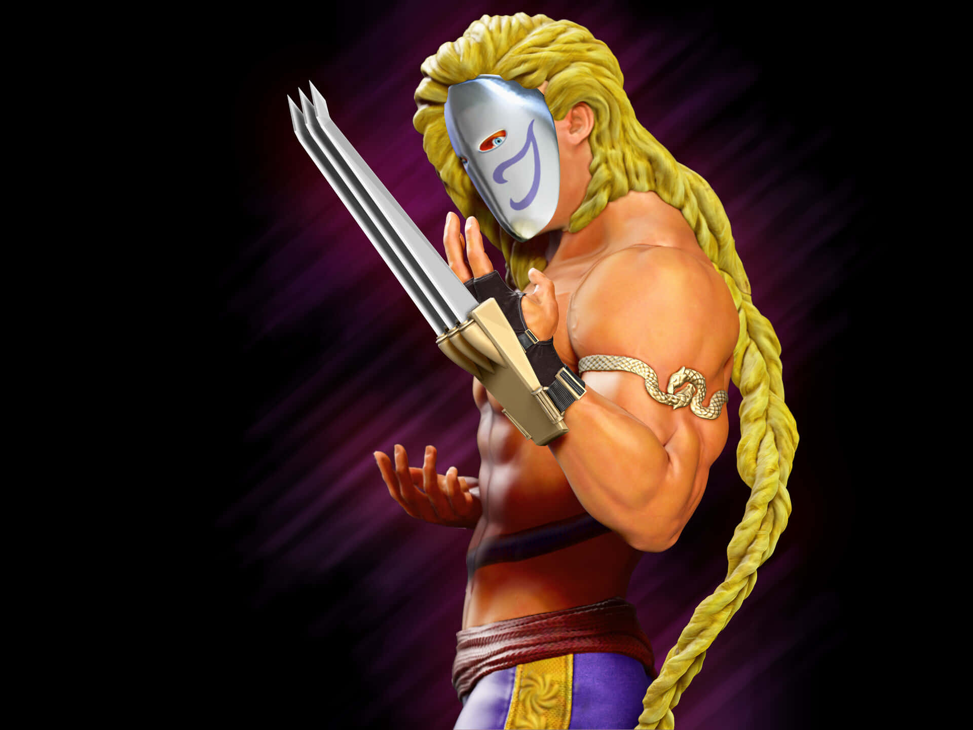 Street Fighter, Vega, claw pose, Full HD Desktop Wallpaper