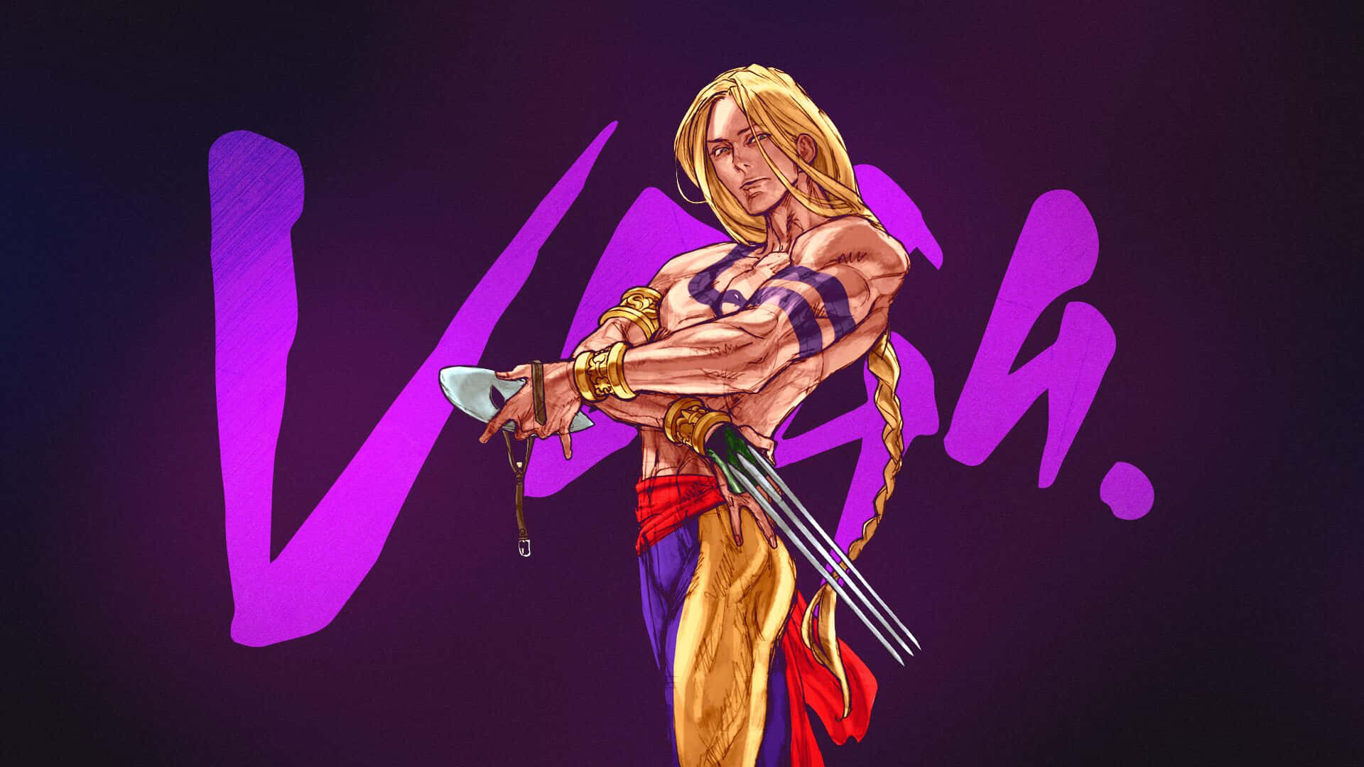 Street Fighter Vega, Vega, dagger, Full HD Desktop Wallpaper