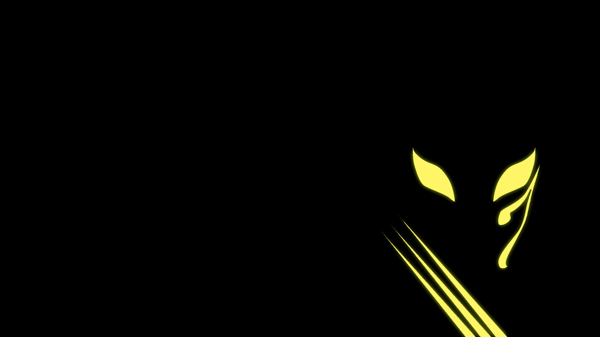 Street Fighter Vega, minimalist art, glowing yellow, Full HD Desktop Wallpaper