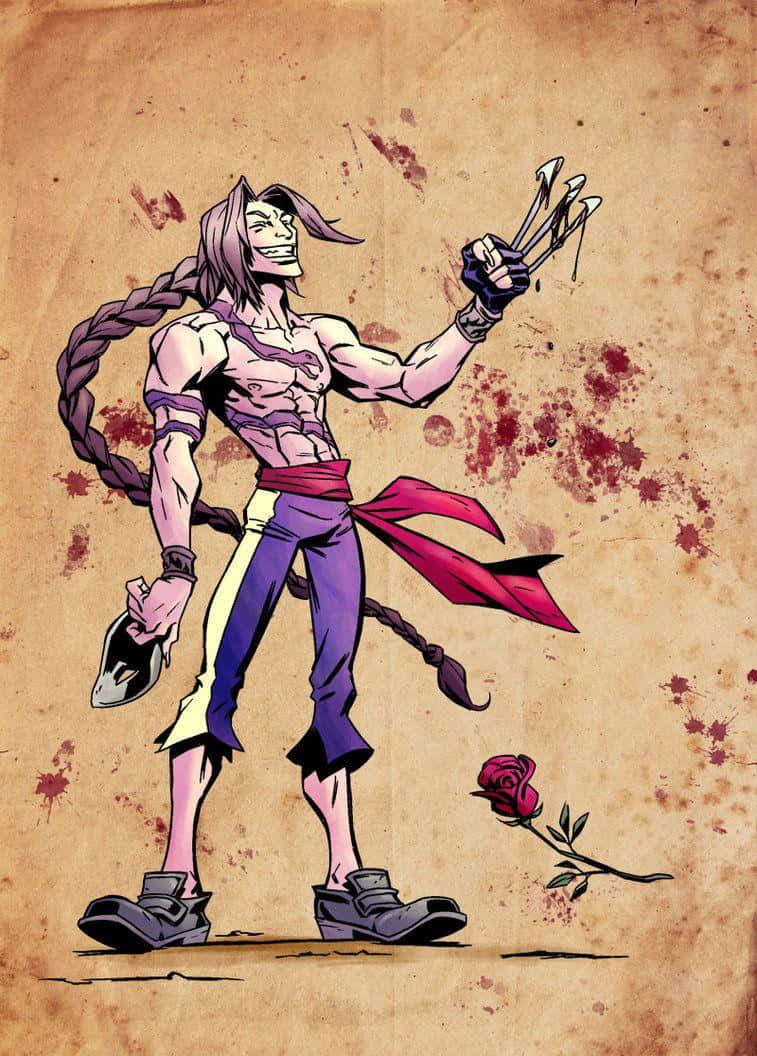 Street Fighter Vega, Vega, purple-haired, SD Phone Wallpaper