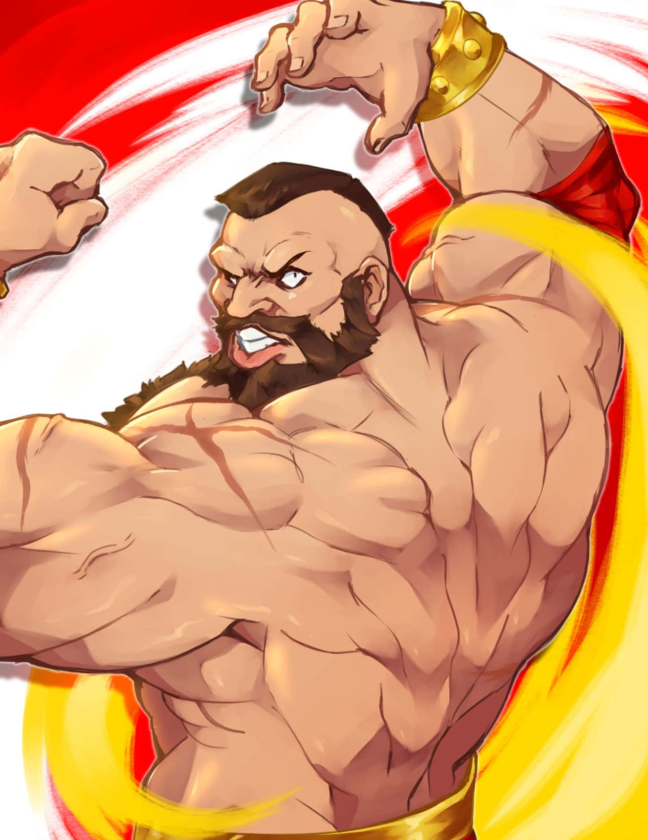Street Fighter, Zangief, gold armband, HD Phone Wallpaper