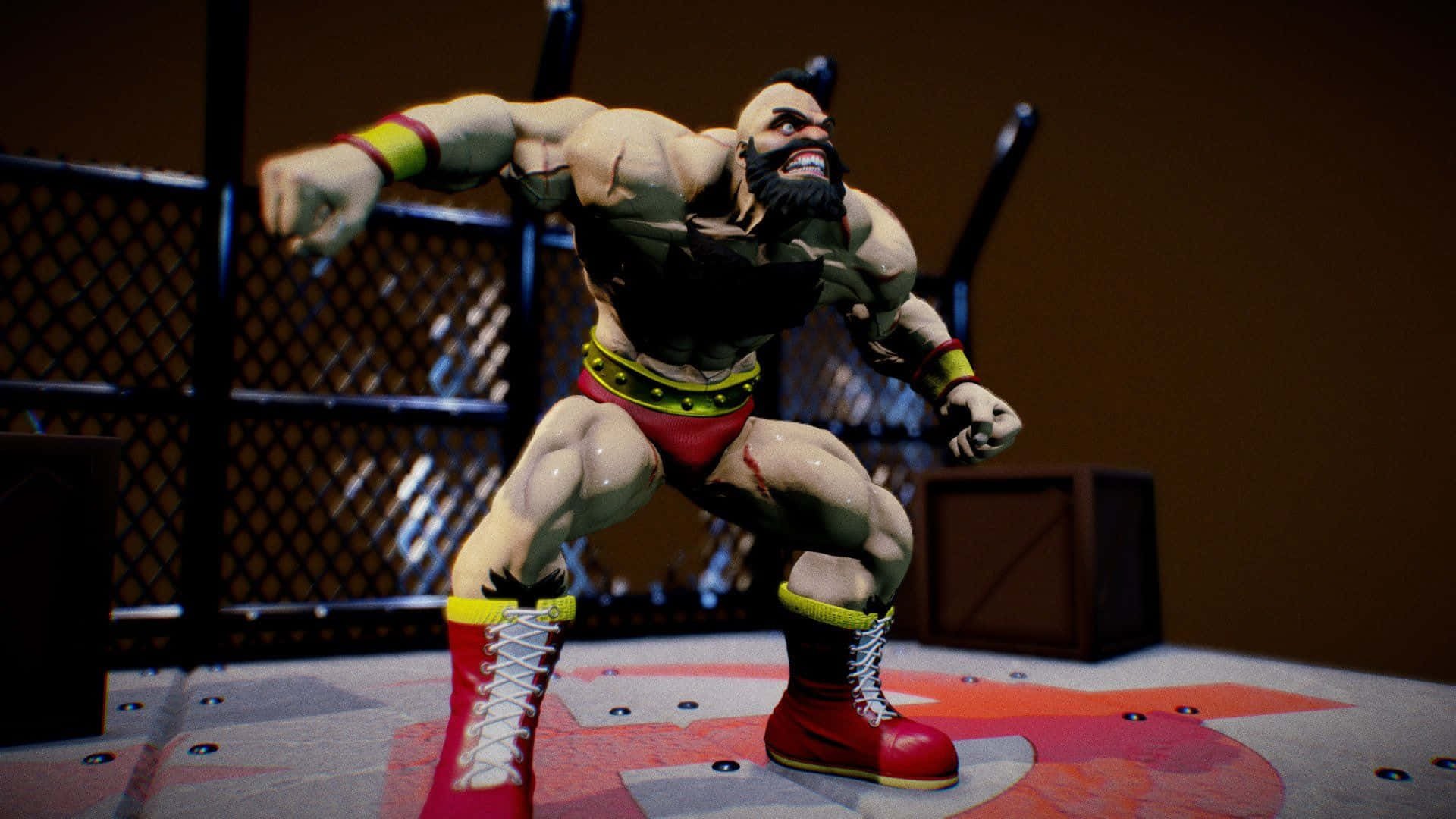 Street Fighter, Zangief, wrestling ring, Full HD Desktop Wallpaper