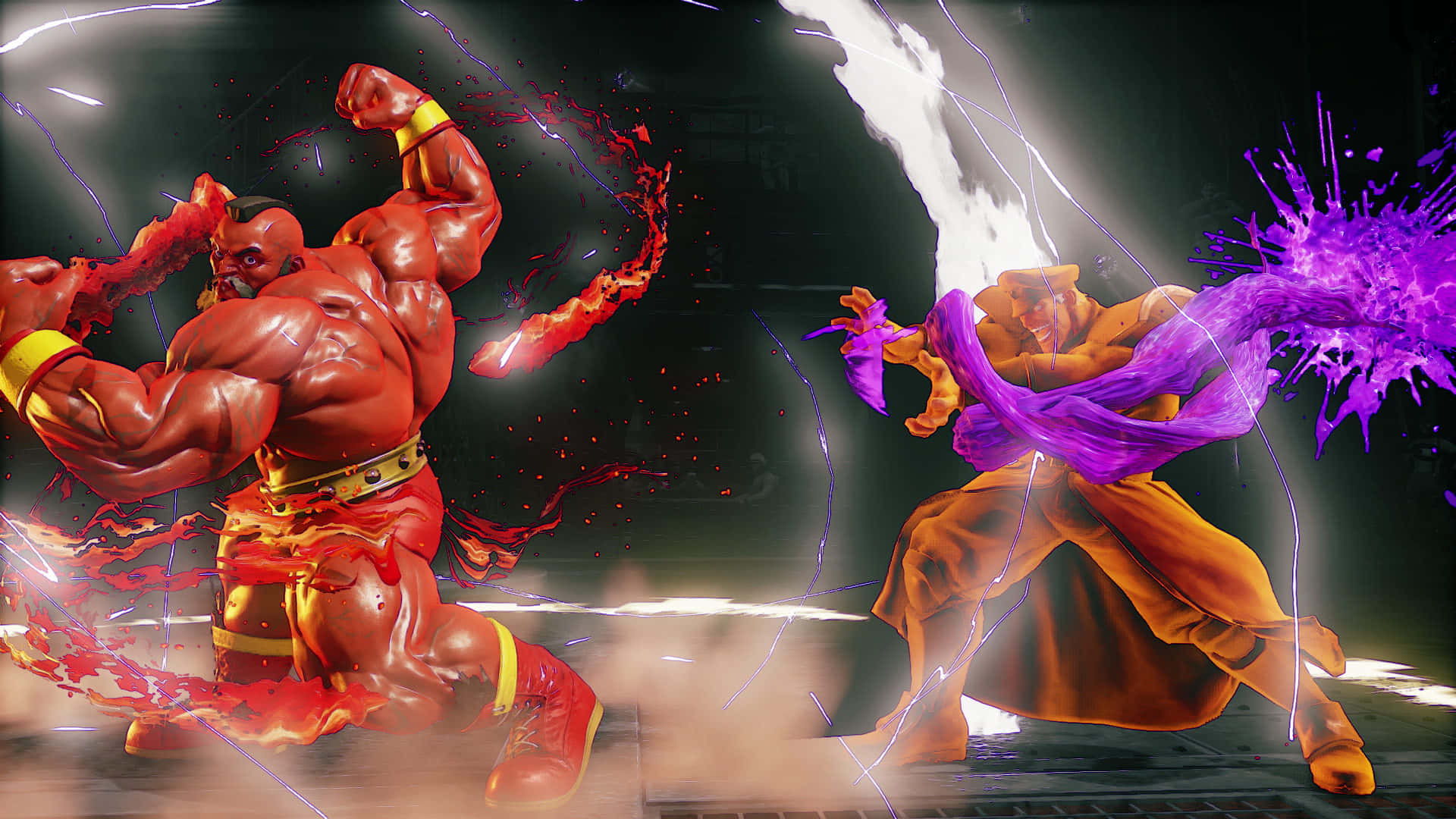 Street Fighter, Zangief, red energy, Full HD Desktop Wallpaper