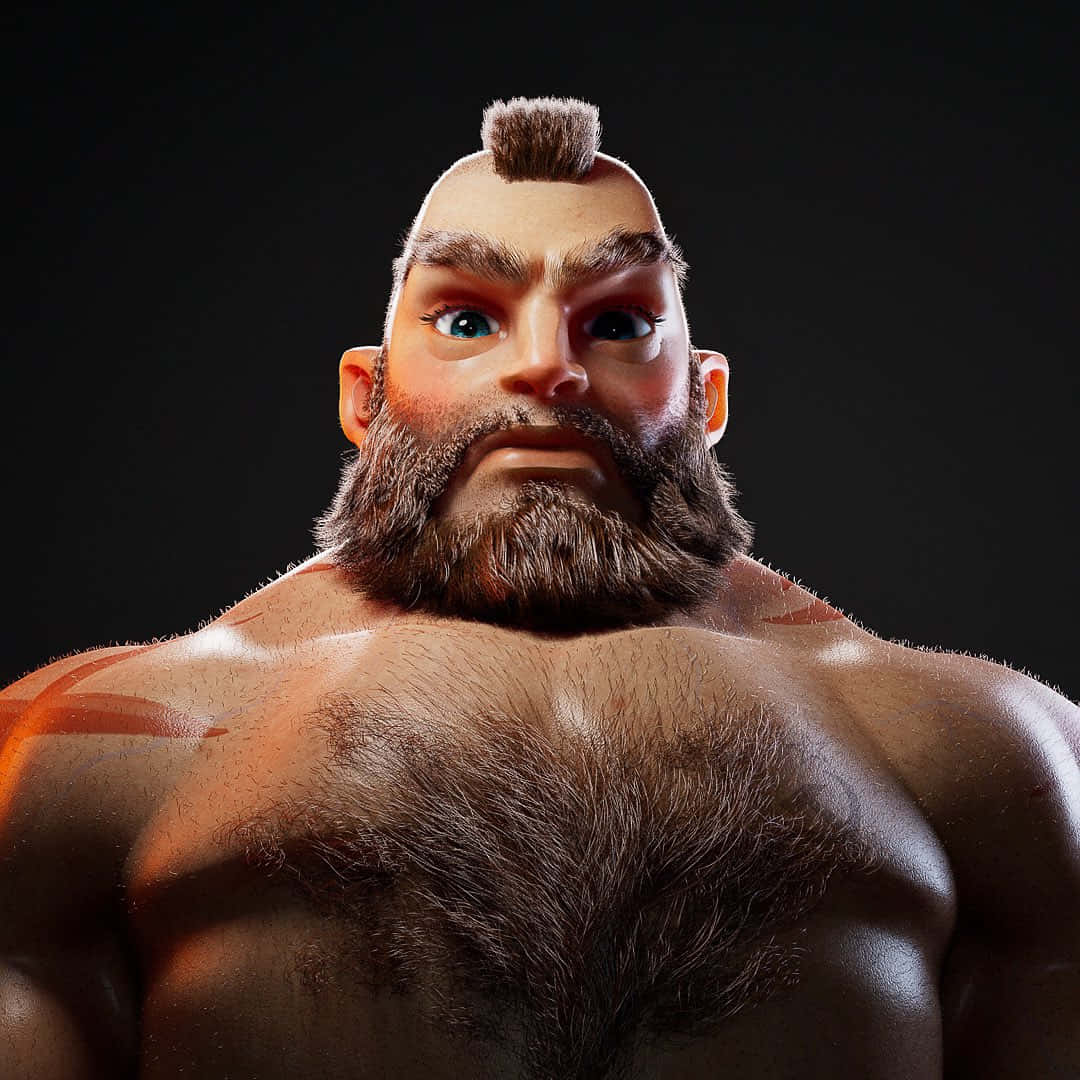 Street Fighter, Zangief, mohawk beard, SD Desktop Wallpaper