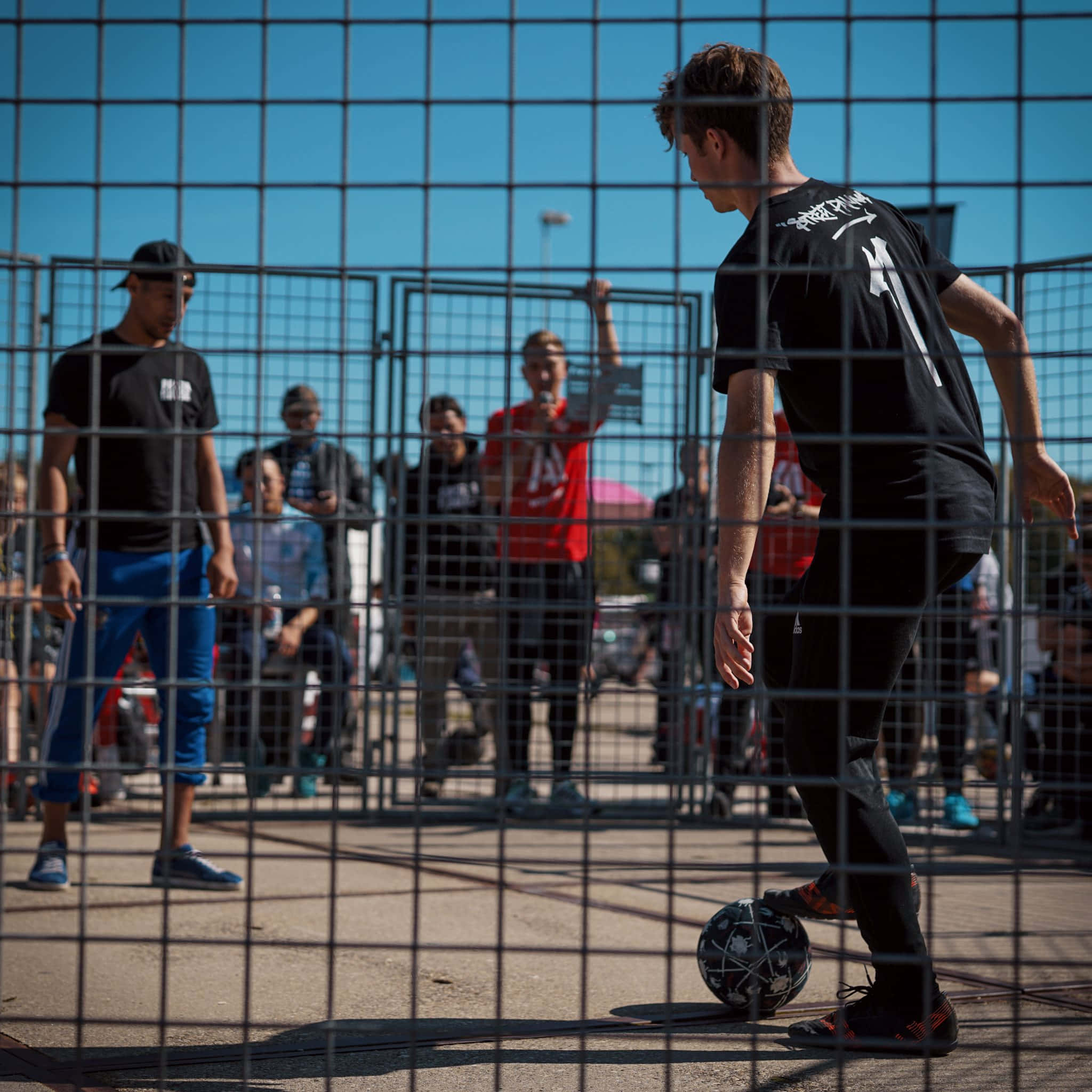 Street Soccer, black, soccer ball, Full HD Desktop Wallpaper