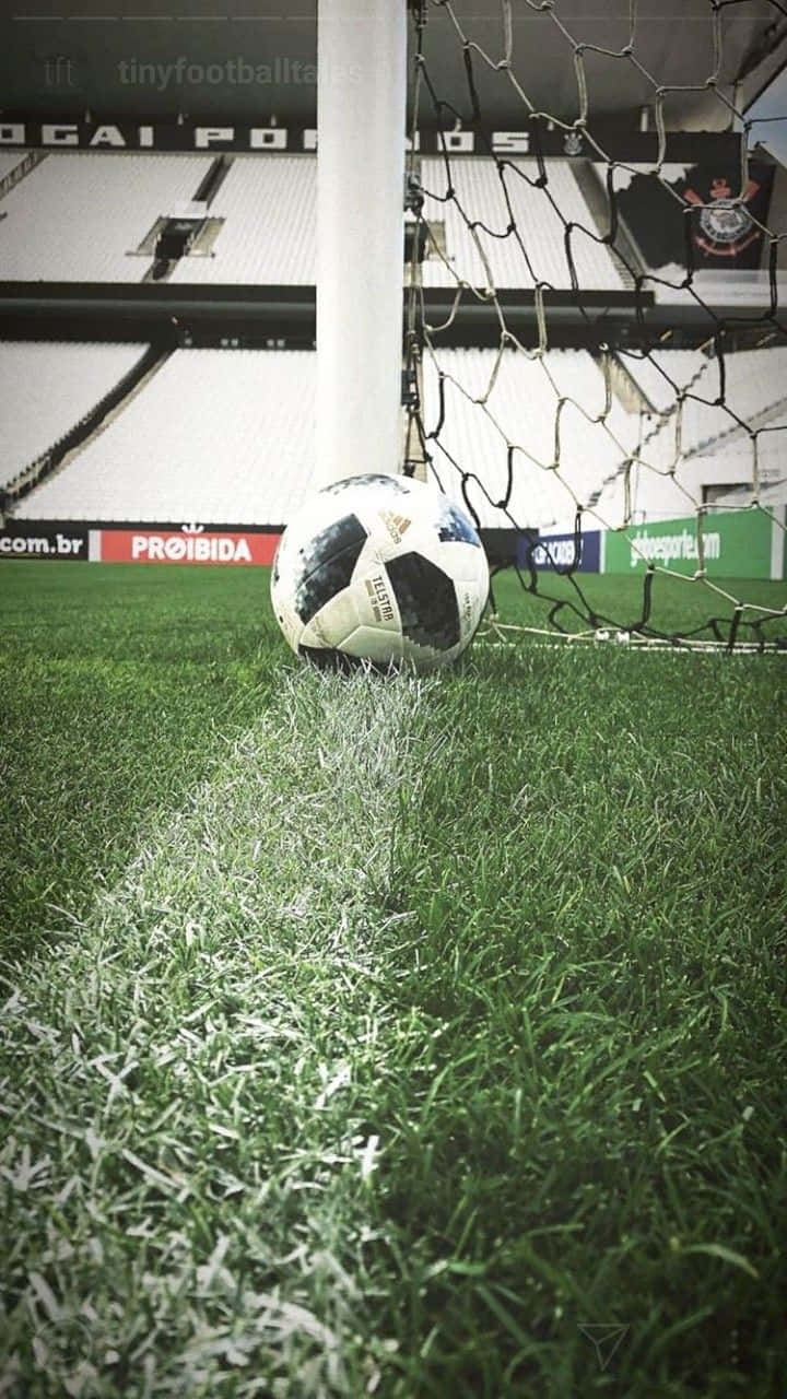 soccer ball, goal line, stadium, HD Phone Wallpaper