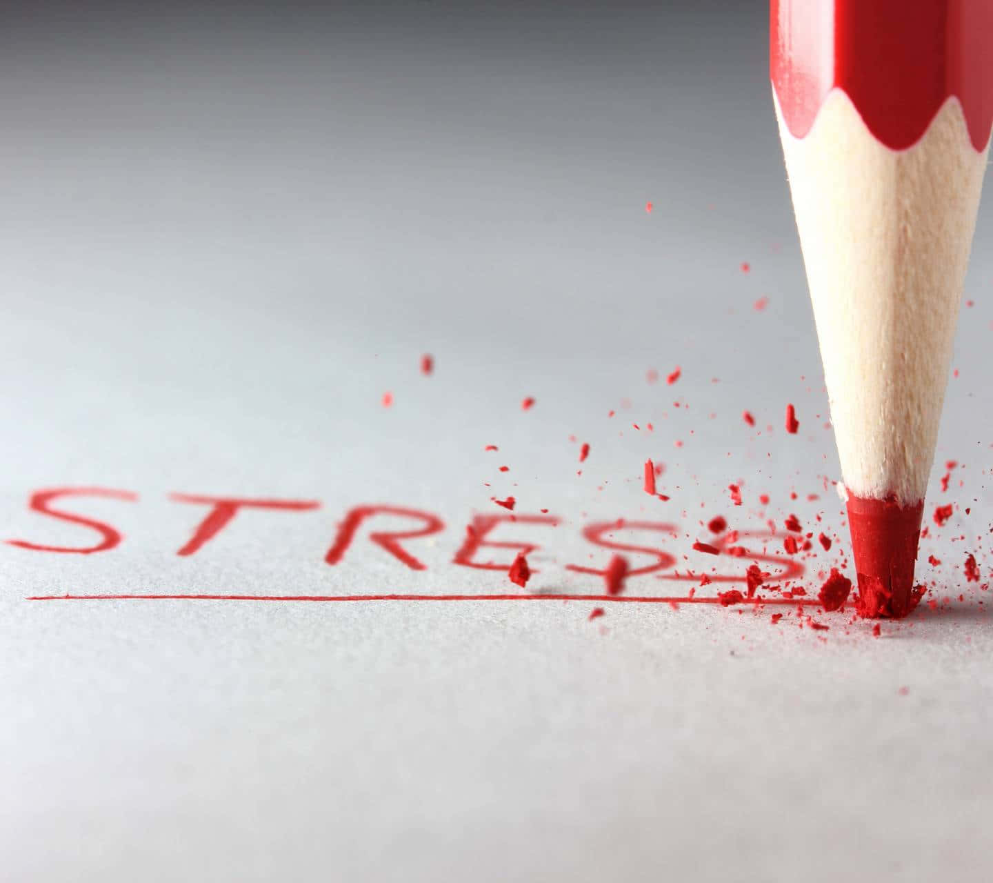 red color pencil, STRESS, white paper, HD Desktop Wallpaper