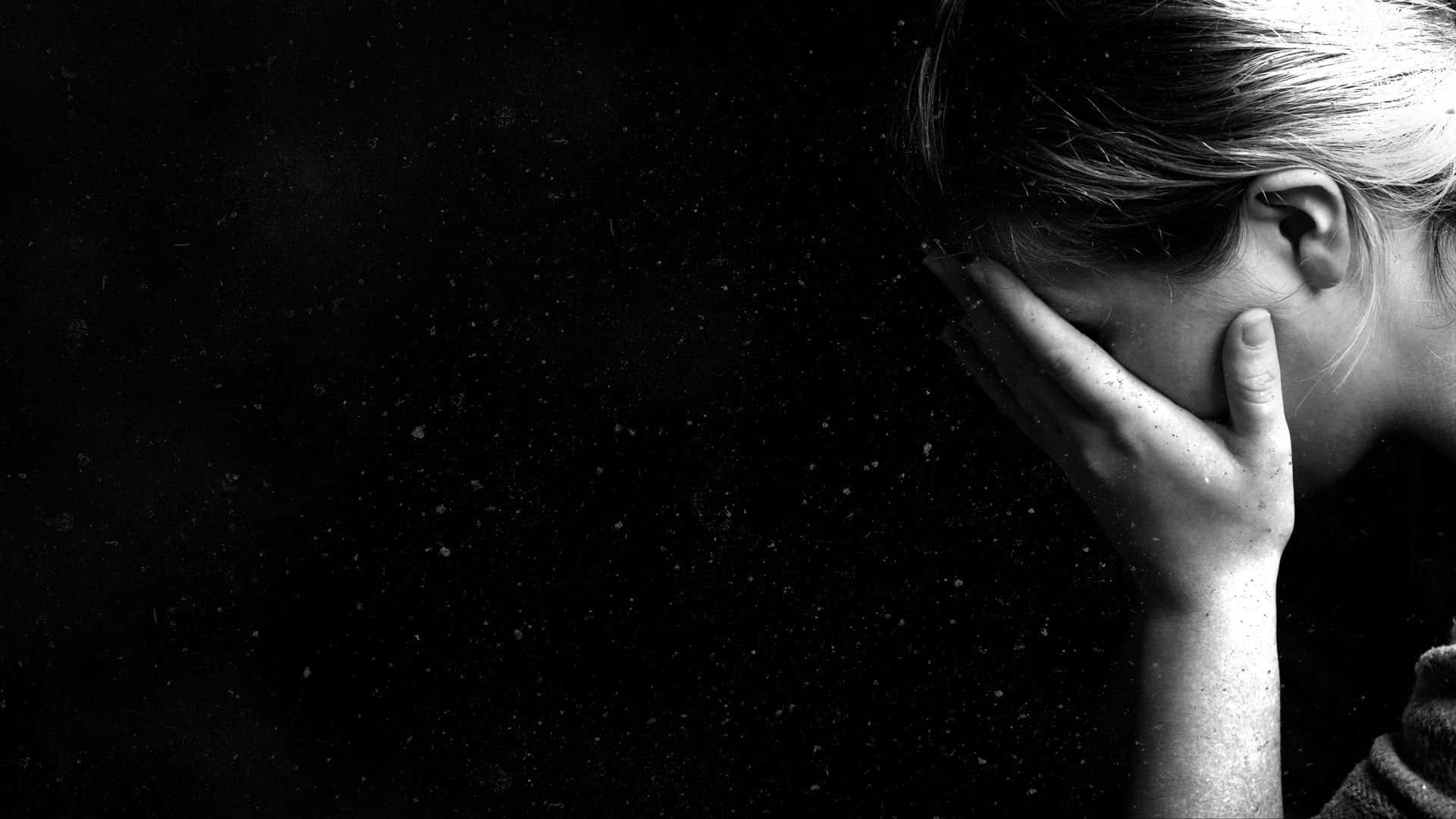 woman, crying, covering her face, Full HD Desktop Wallpaper
