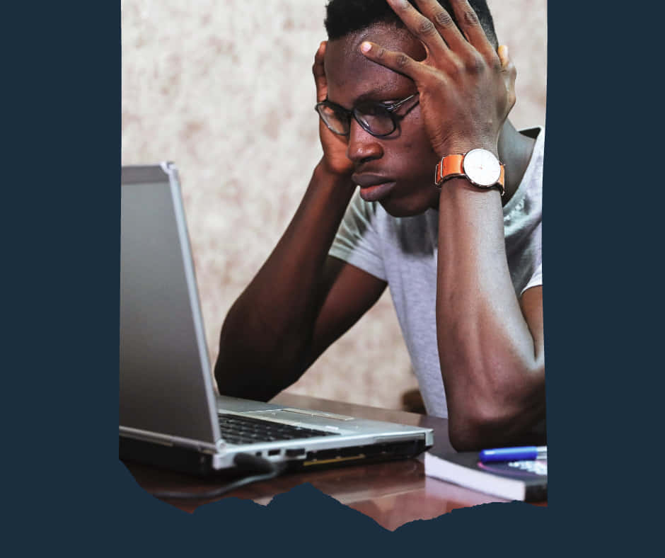man, glasses, laptop, SD Desktop Wallpaper