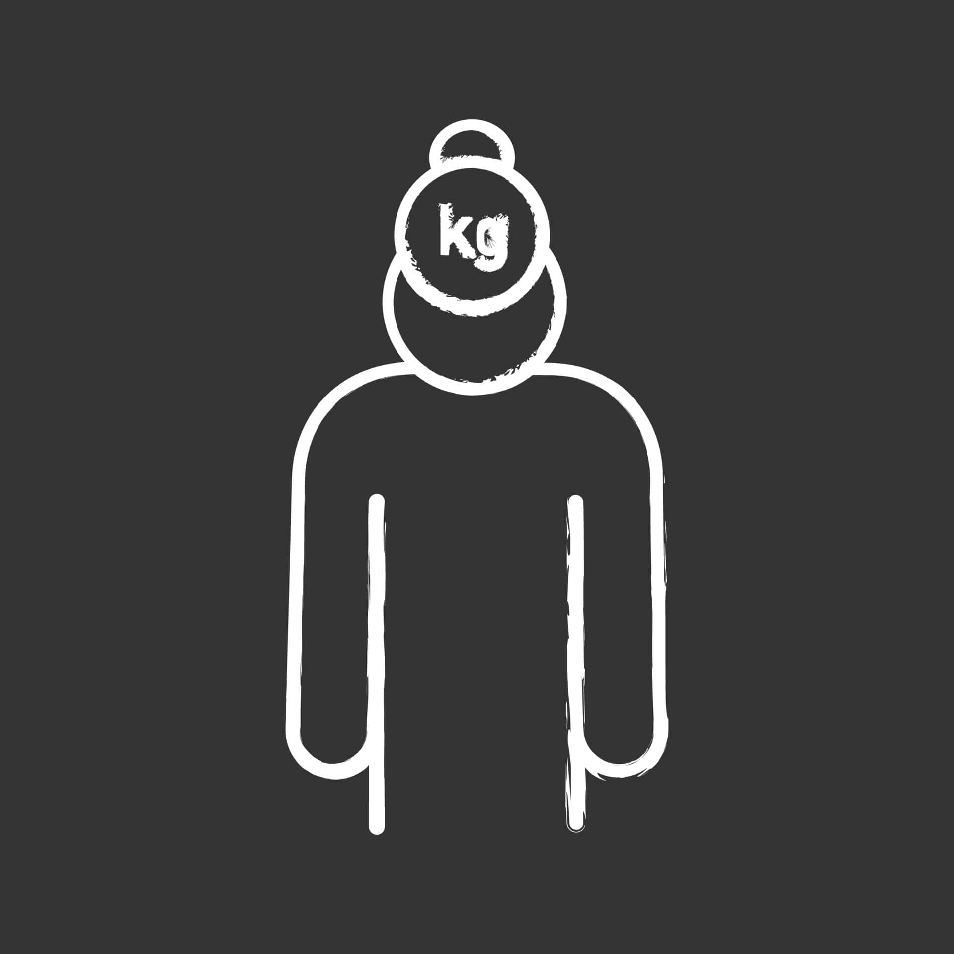 Stress Figure, weight symbol, white chalk-style, Full HD Desktop Wallpaper