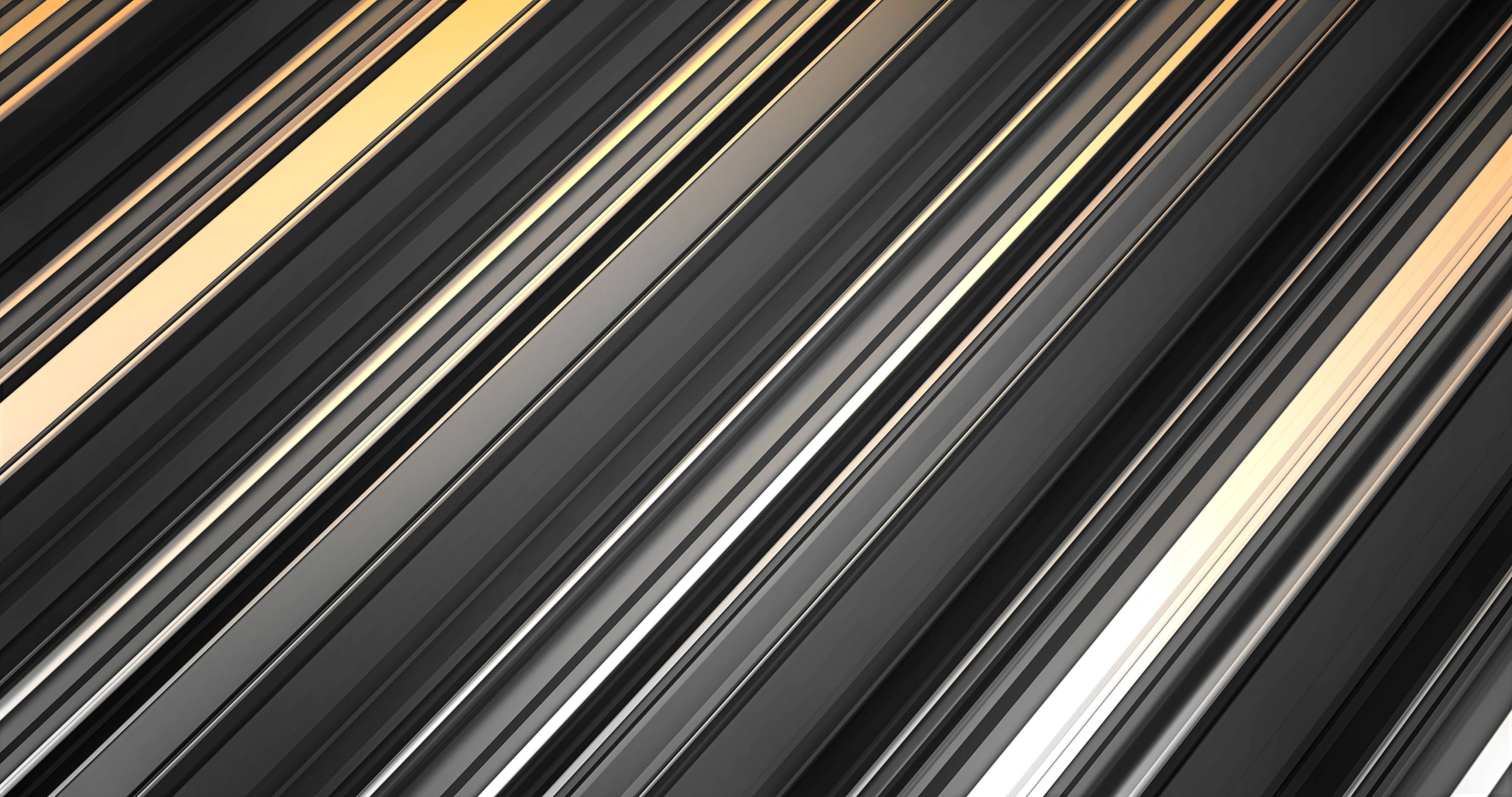 diagonal gray stripes, metallic stripes, black silver, 4K Desktop Wallpaper