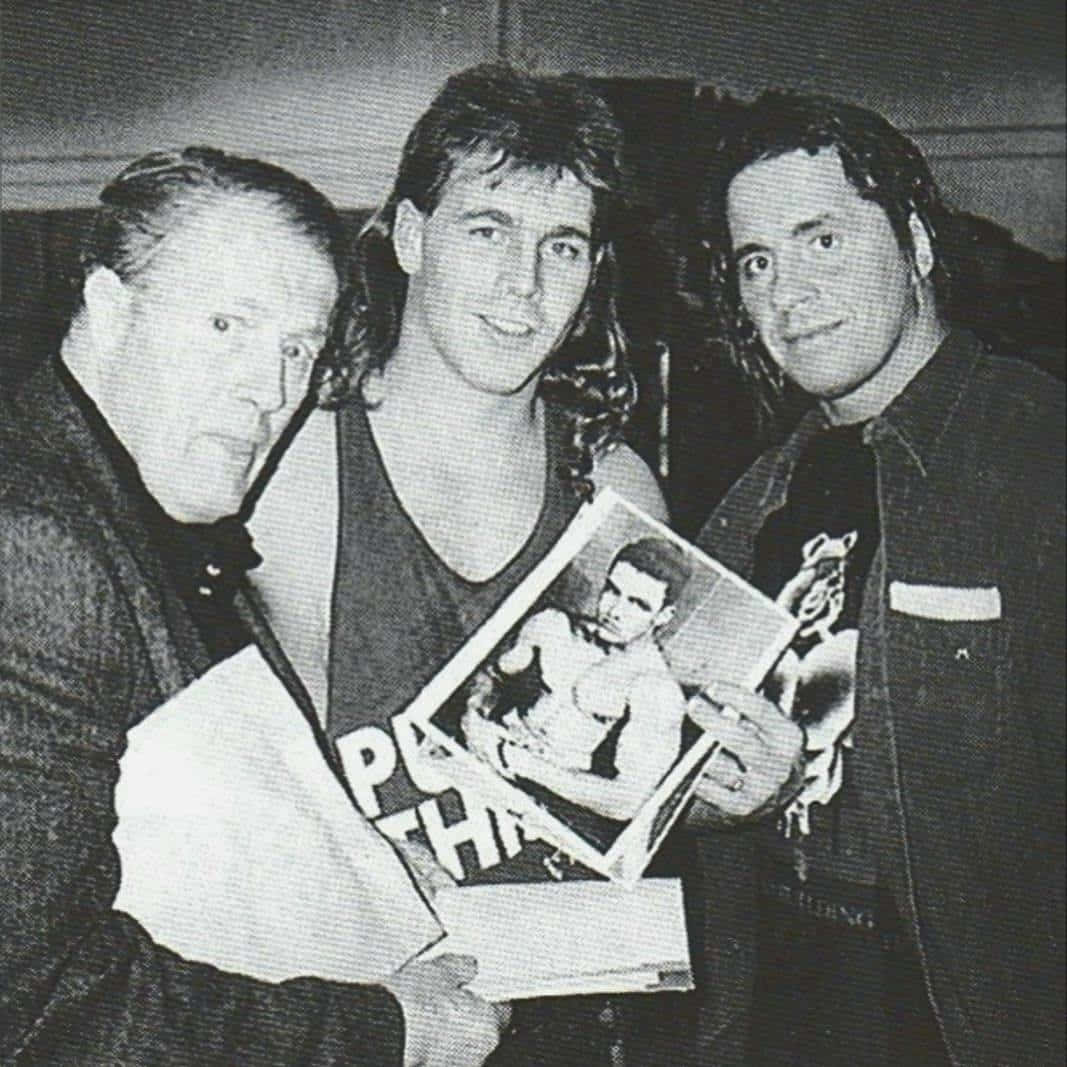 Stu Hart, sons, black and white photo, SD Desktop Wallpaper