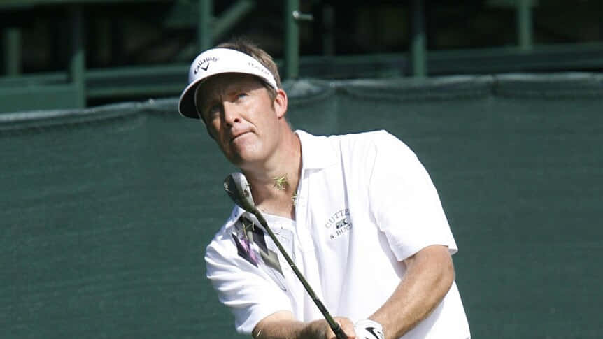 Stuart Appleby, white shirt, cap, SD Desktop Wallpaper