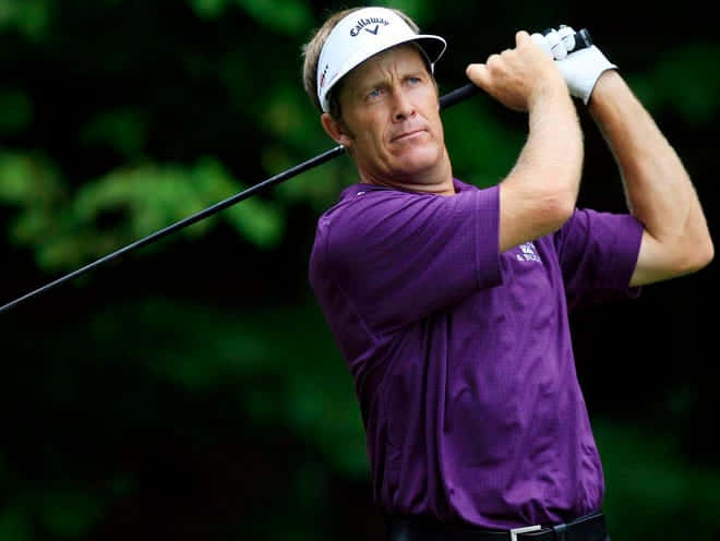 Stuart Appleby, golf club, purple shirt, SD Desktop Wallpaper
