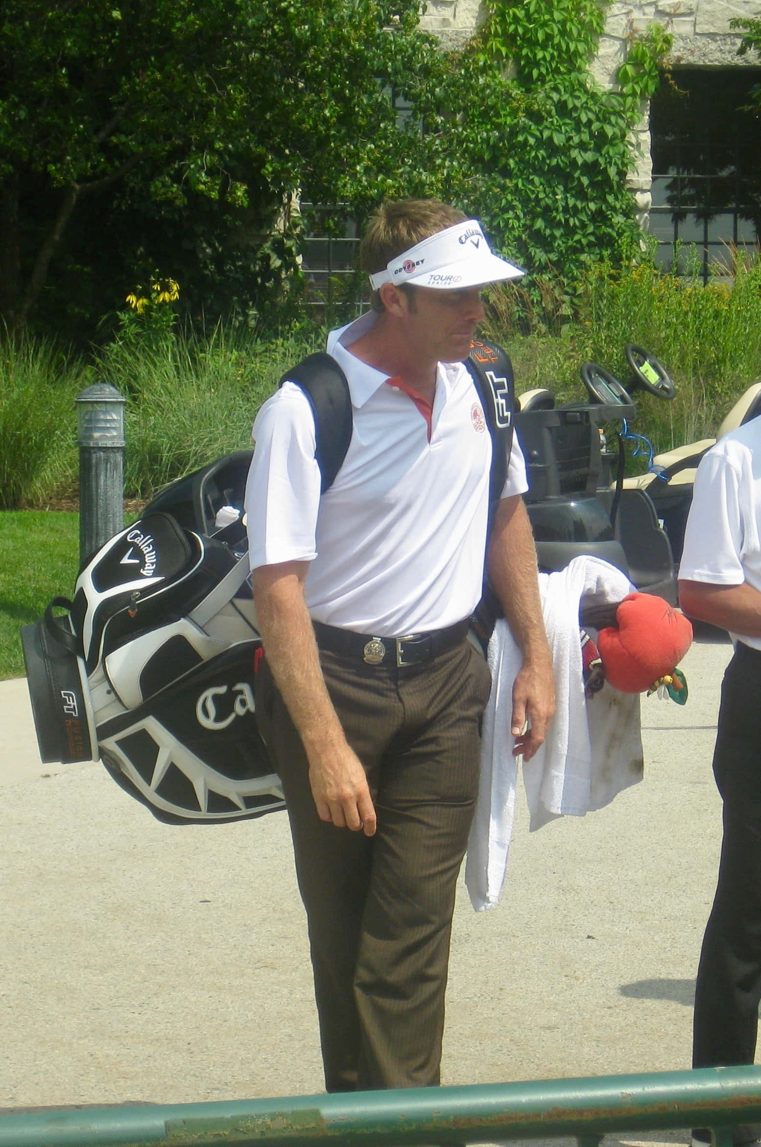 Stuart Appleby, caddy bag, white polo, Full HD Phone Wallpaper