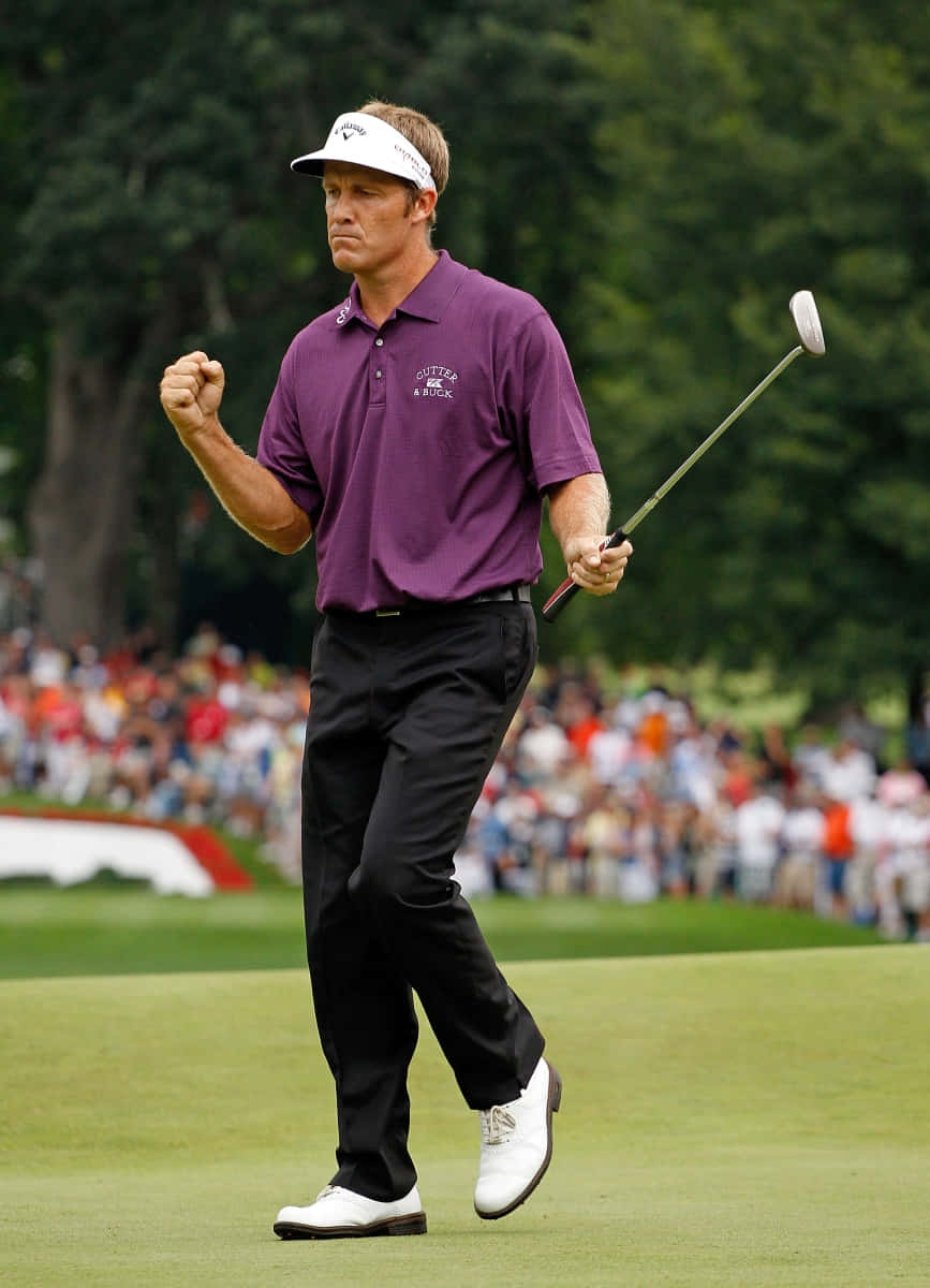 Stuart Appleby, purple shirt, white cap, SD Phone Wallpaper