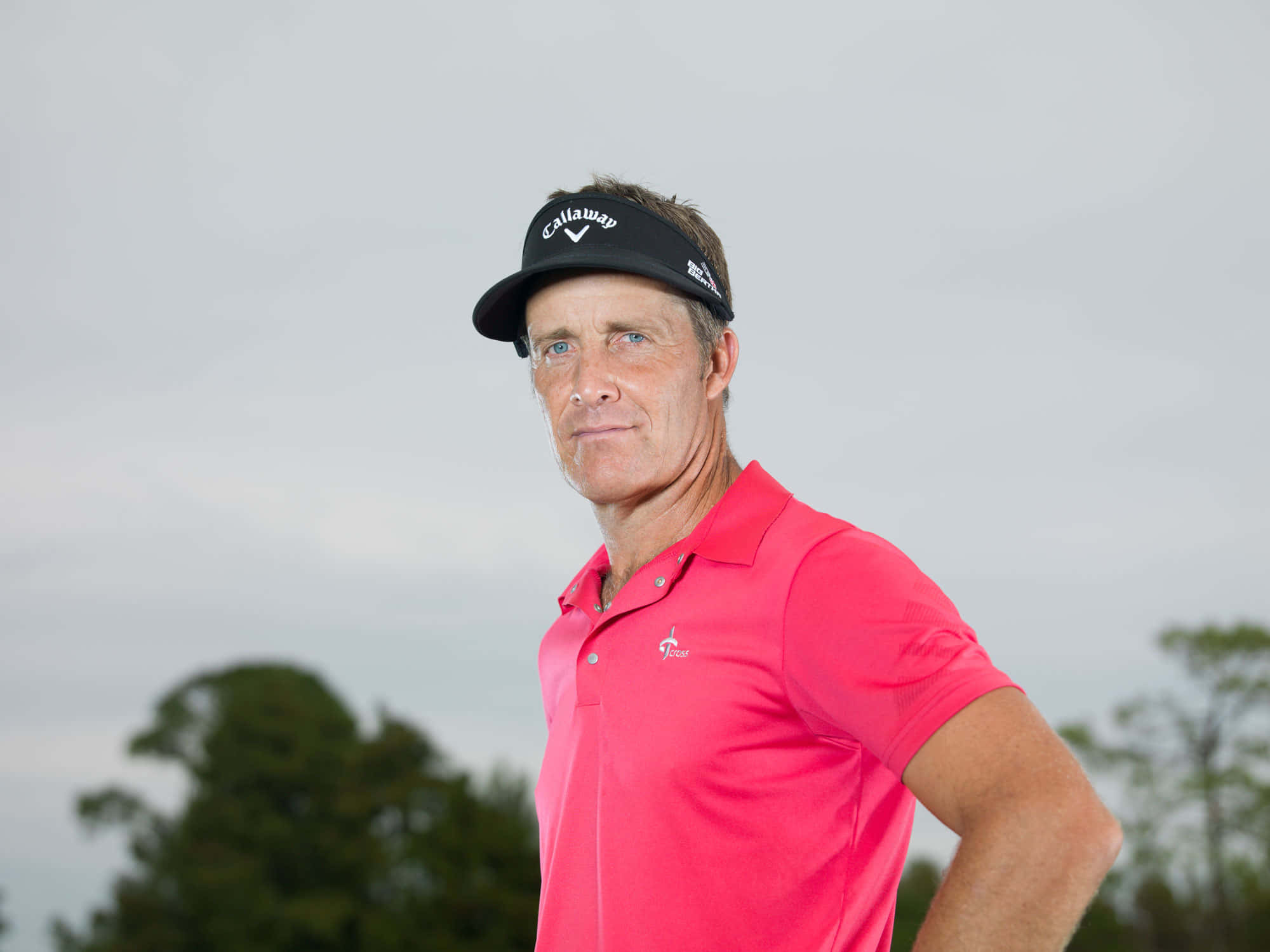 Stuart Appleby, pink polo shirt, black visor, Full HD Desktop Wallpaper