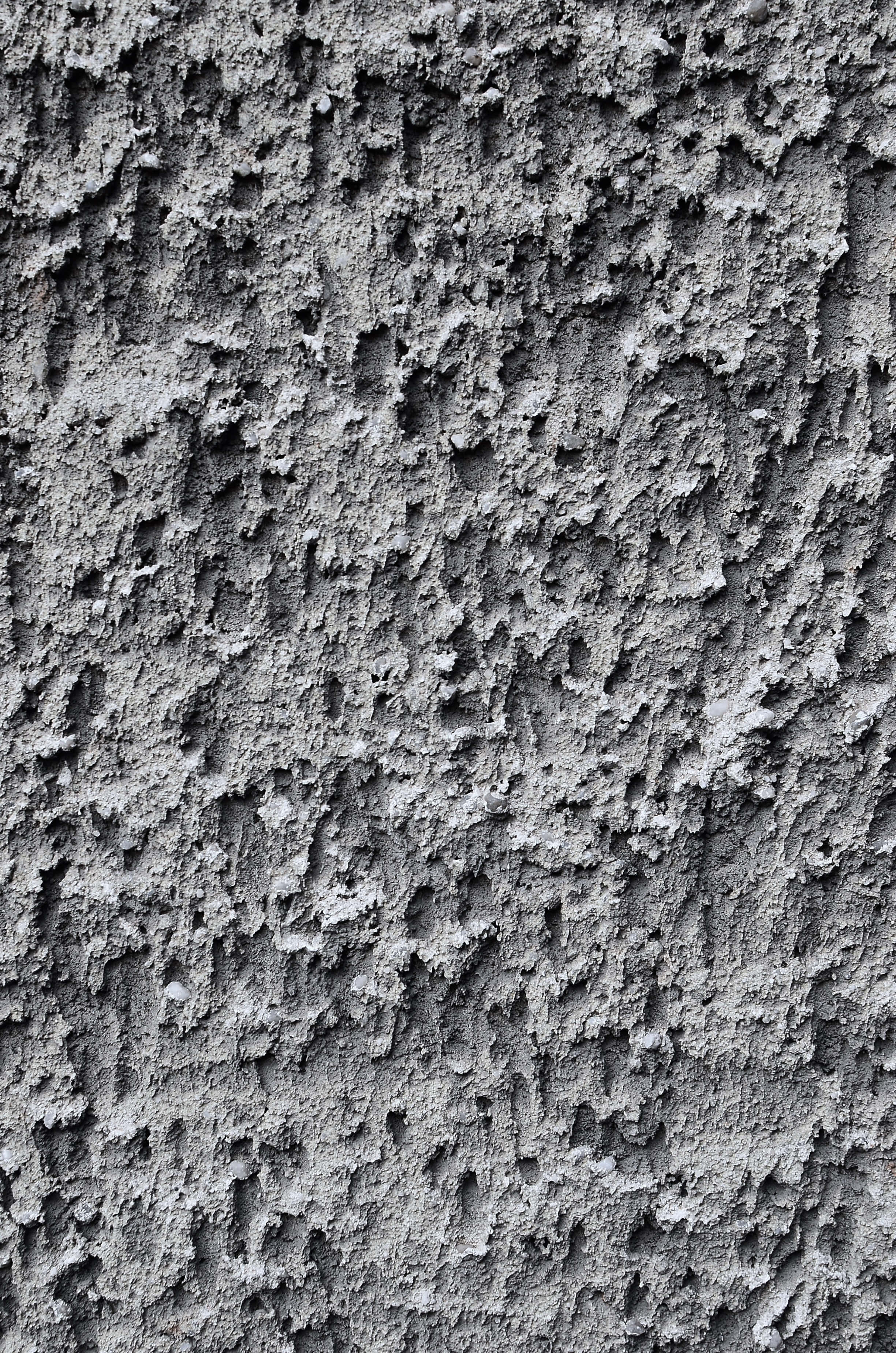 stucco texture, gray concrete wall, uneven ridges, 2K Phone Wallpaper